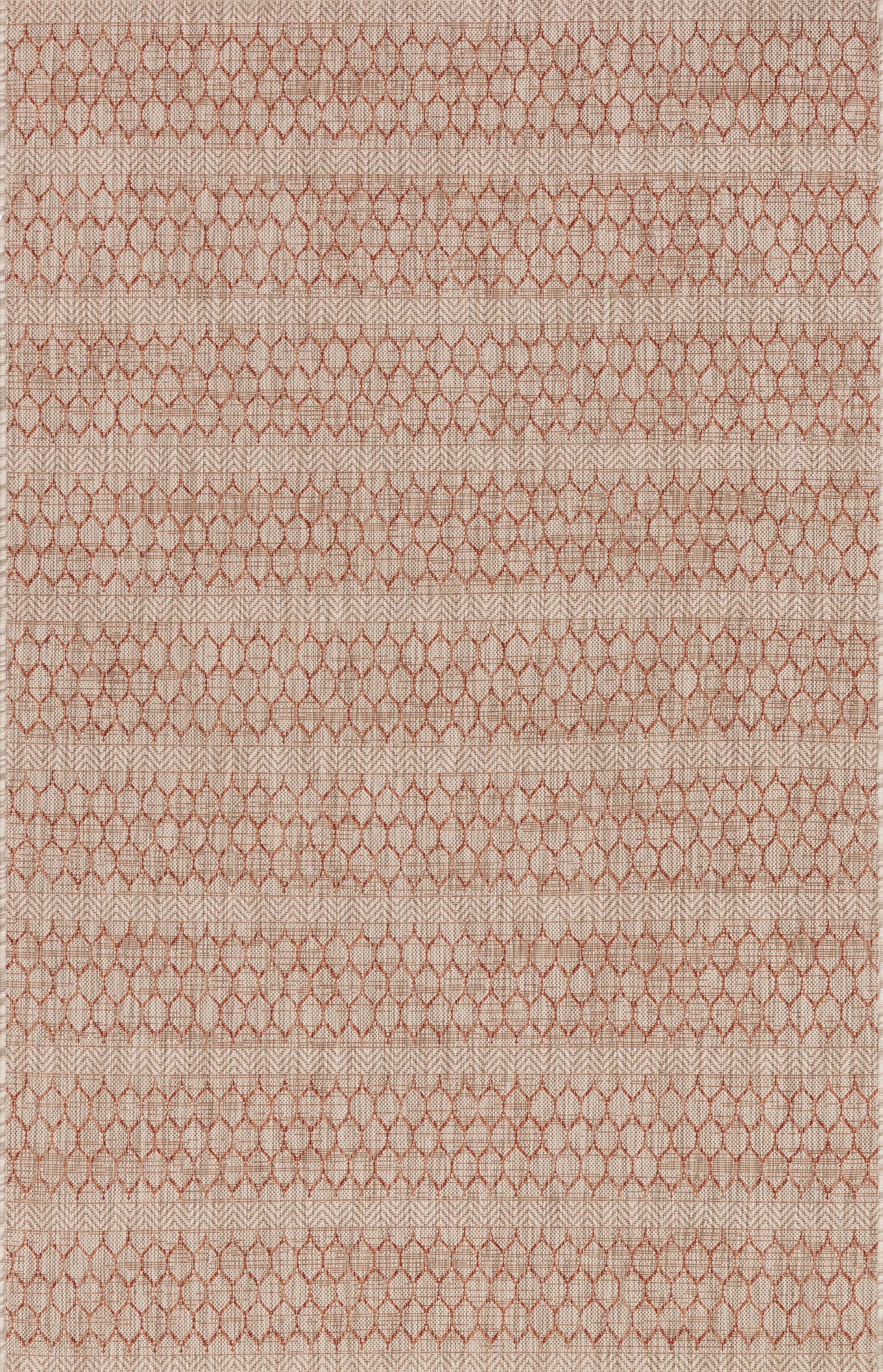 Loloi ISLE IE-01 Beige Rust Indoor/Outdoor Power Loomed Rug