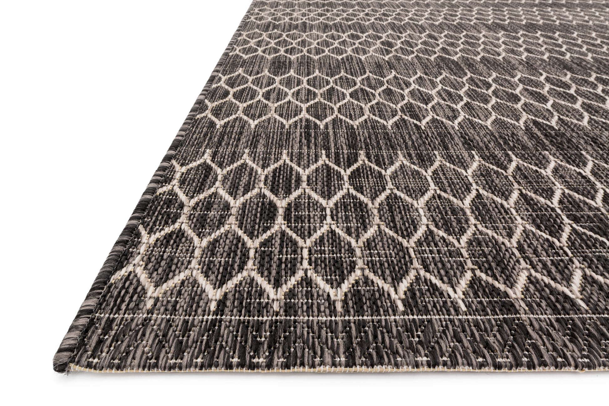 Loloi ISLE IE-01 Black Grey Indoor/Outdoor Power Loomed Rug