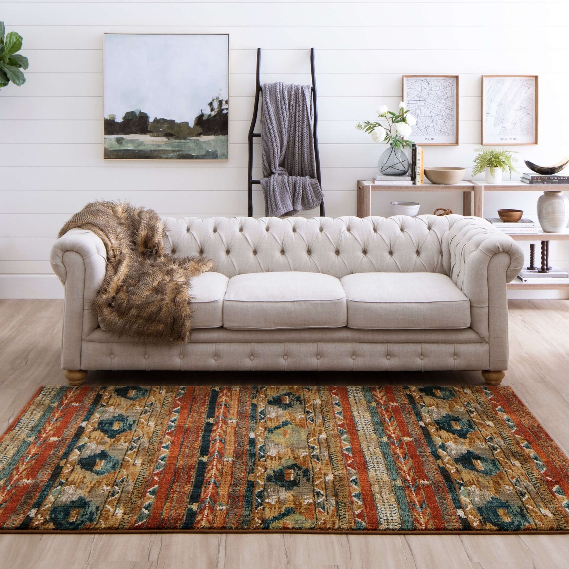 Karastan Spice Market 91799 Aquamarine Modern/Contemporary Machinemade Rug - Rugs - Karastan - Atlanta Designer Rugs