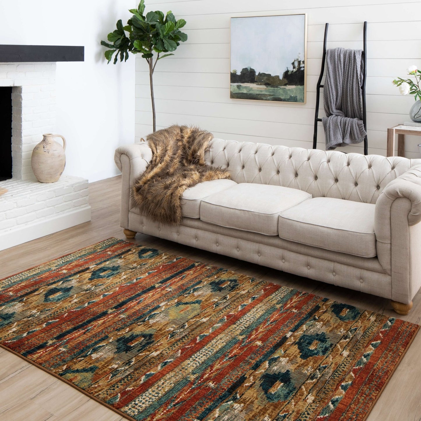 Karastan Spice Market 91799 Aquamarine Modern/Contemporary Machinemade Rug - Rugs - Karastan - Atlanta Designer Rugs