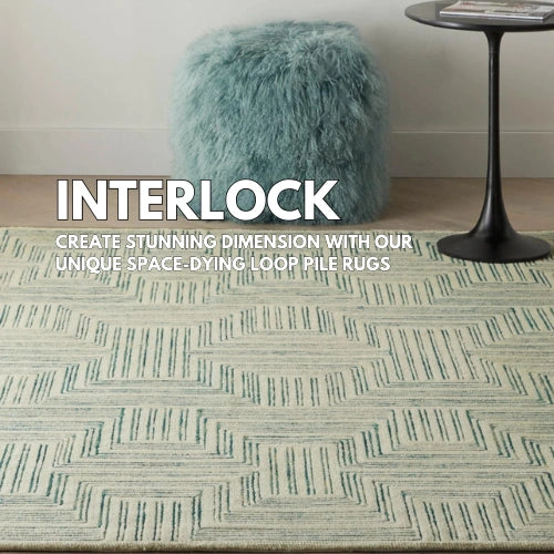 Luxurious hand-tufted rug with stunning space-dyed design.