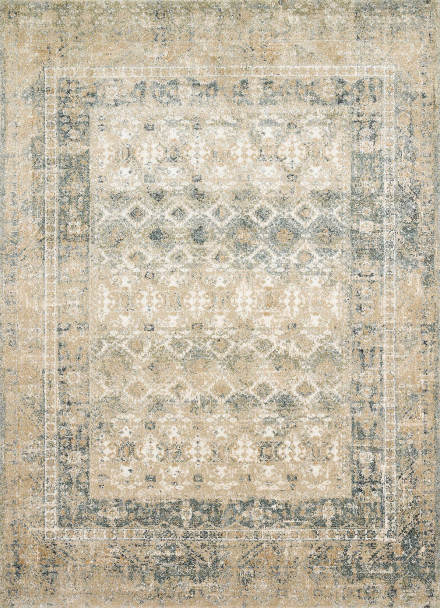 Magnolia Home James JAE-01 Sand Ocean Contemporary Power Loomed Rug