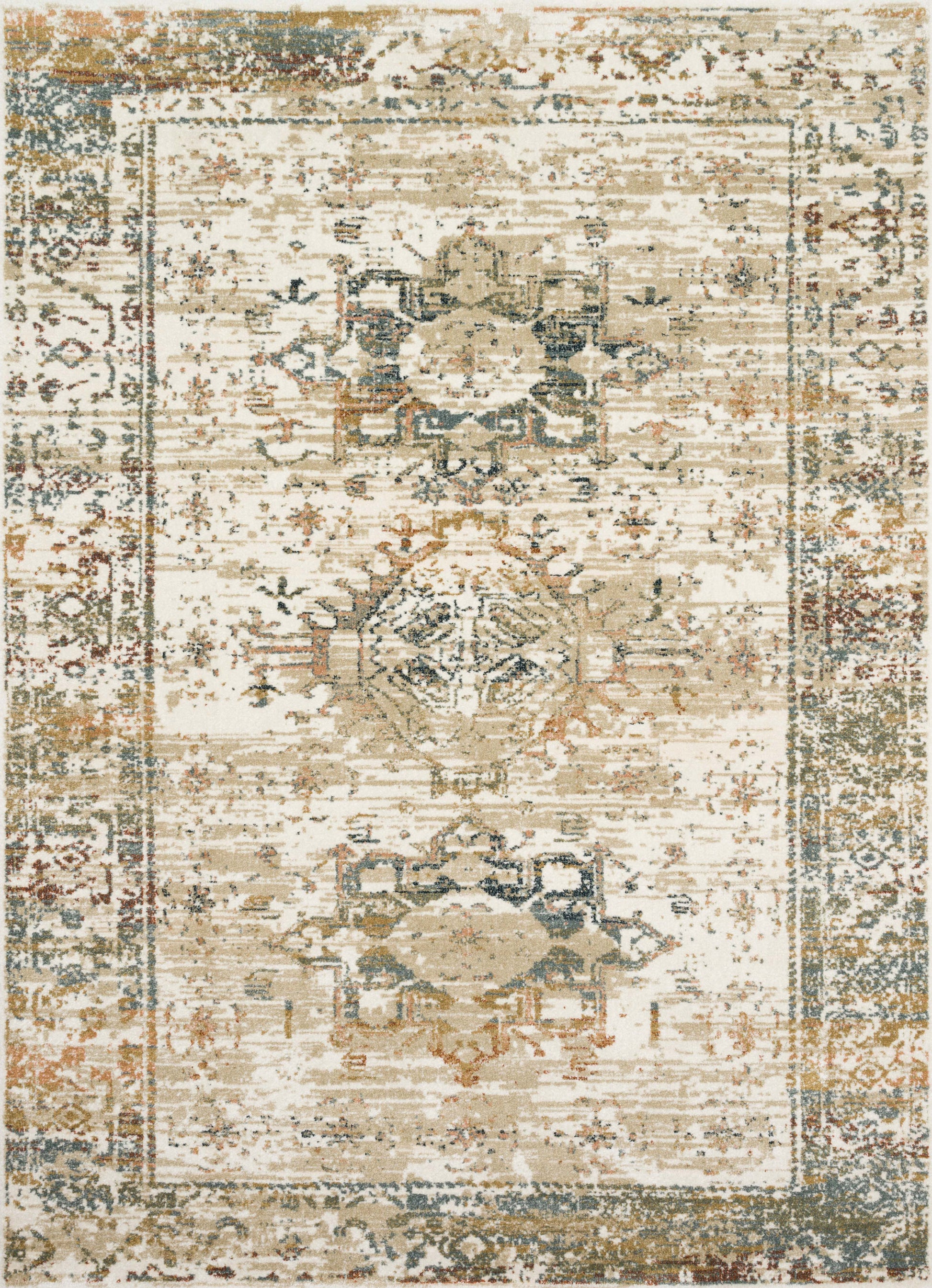 Magnolia Home James JAE-02 Ivory Multi Contemporary Power Loomed Rug