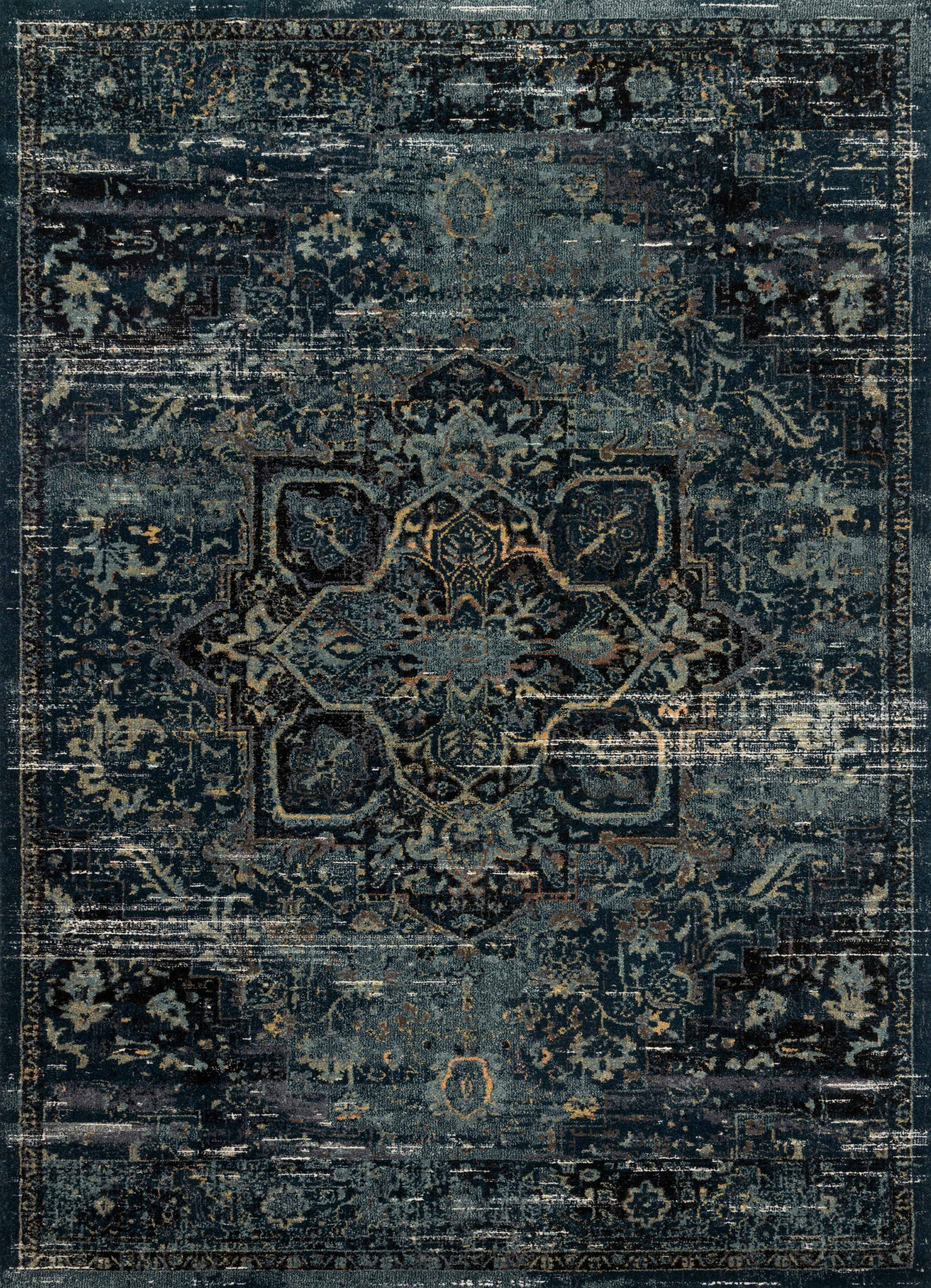 Magnolia Home James JAE-05 Ocean Onyx Contemporary Power Loomed Rug