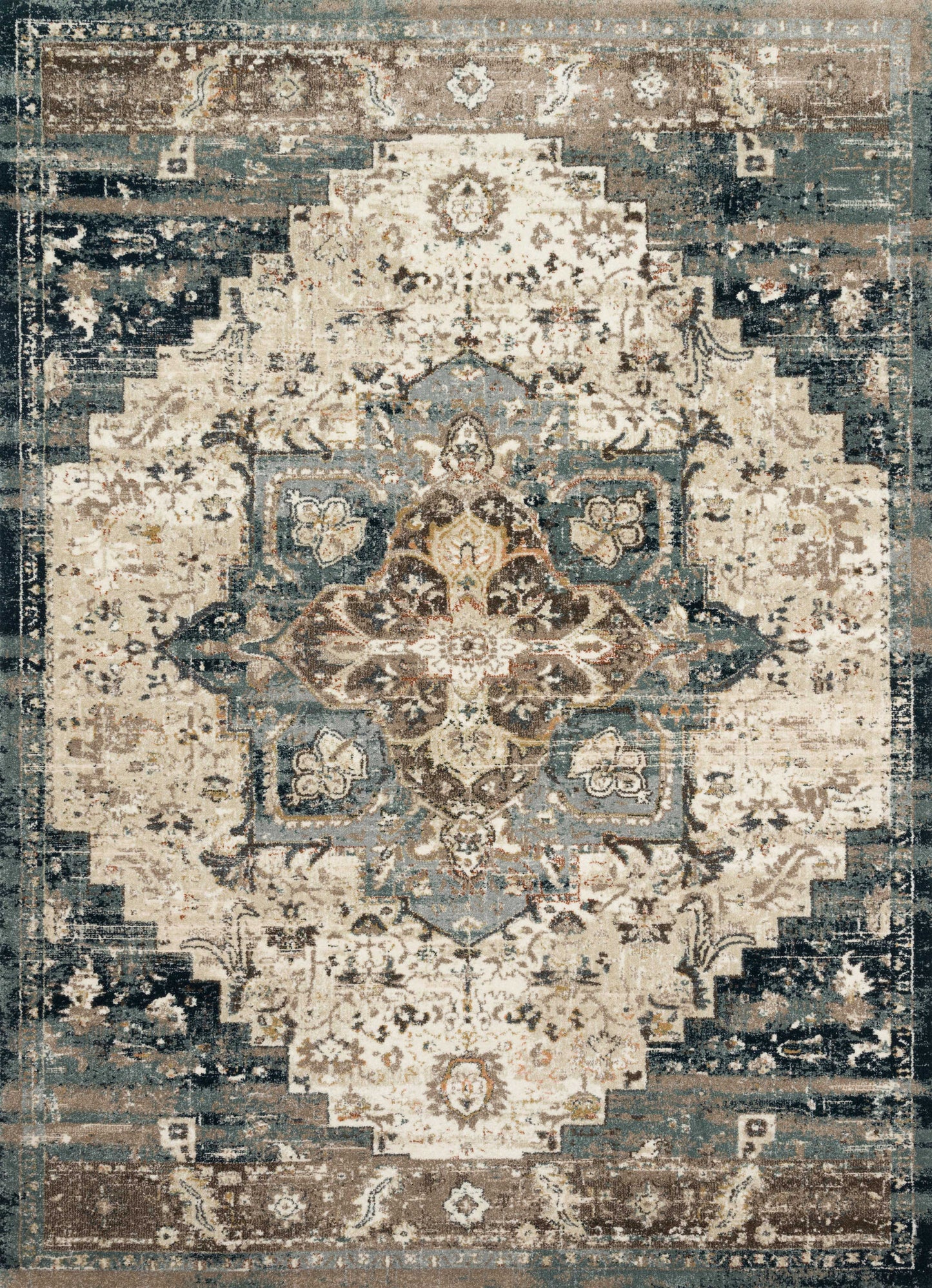 Magnolia Home James JAE-05 Taupe Marine Contemporary Power Loomed Rug