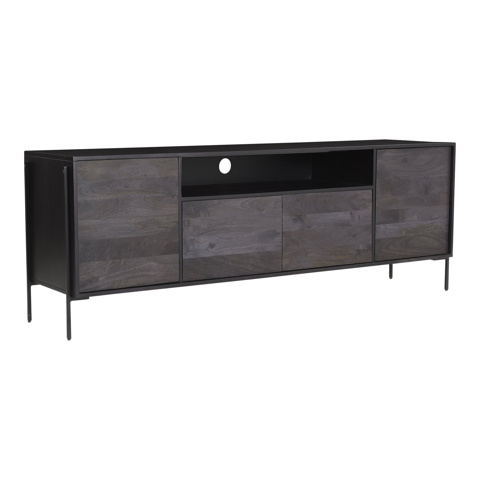 Moes Home Media Units Tobin Grey Modern Furniture