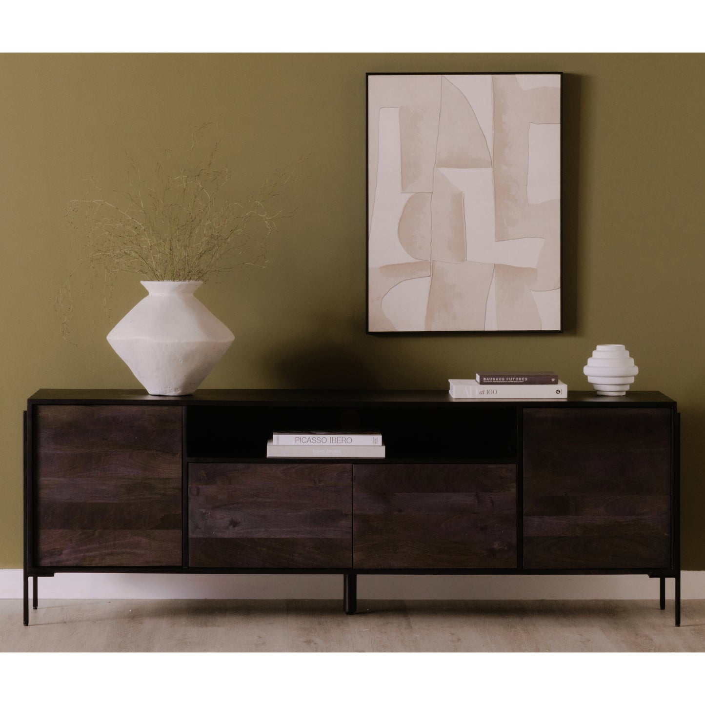 Moes Home Media Units Tobin Grey Modern Furniture