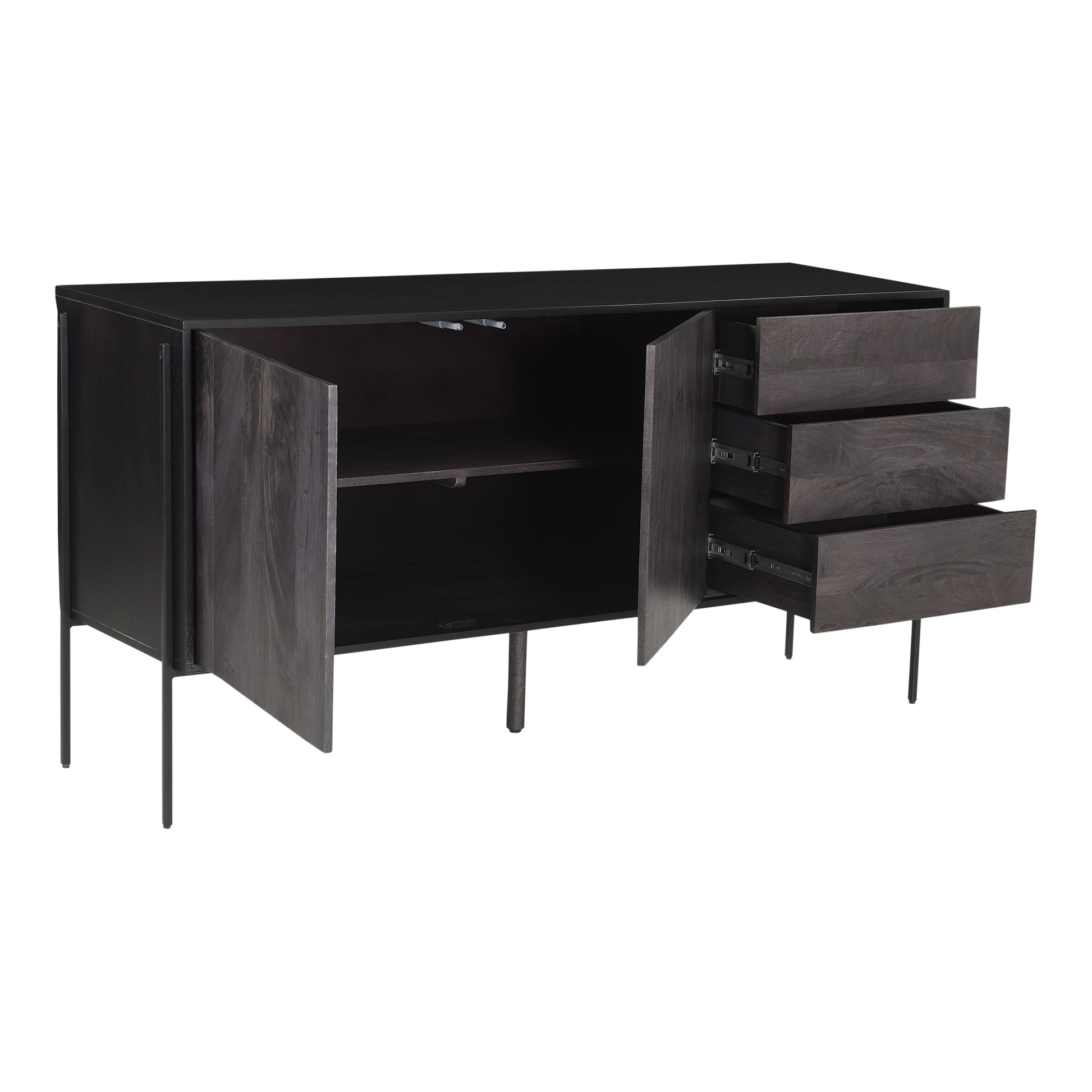 Moes Home Sideboards Tobin Grey Modern Furniture