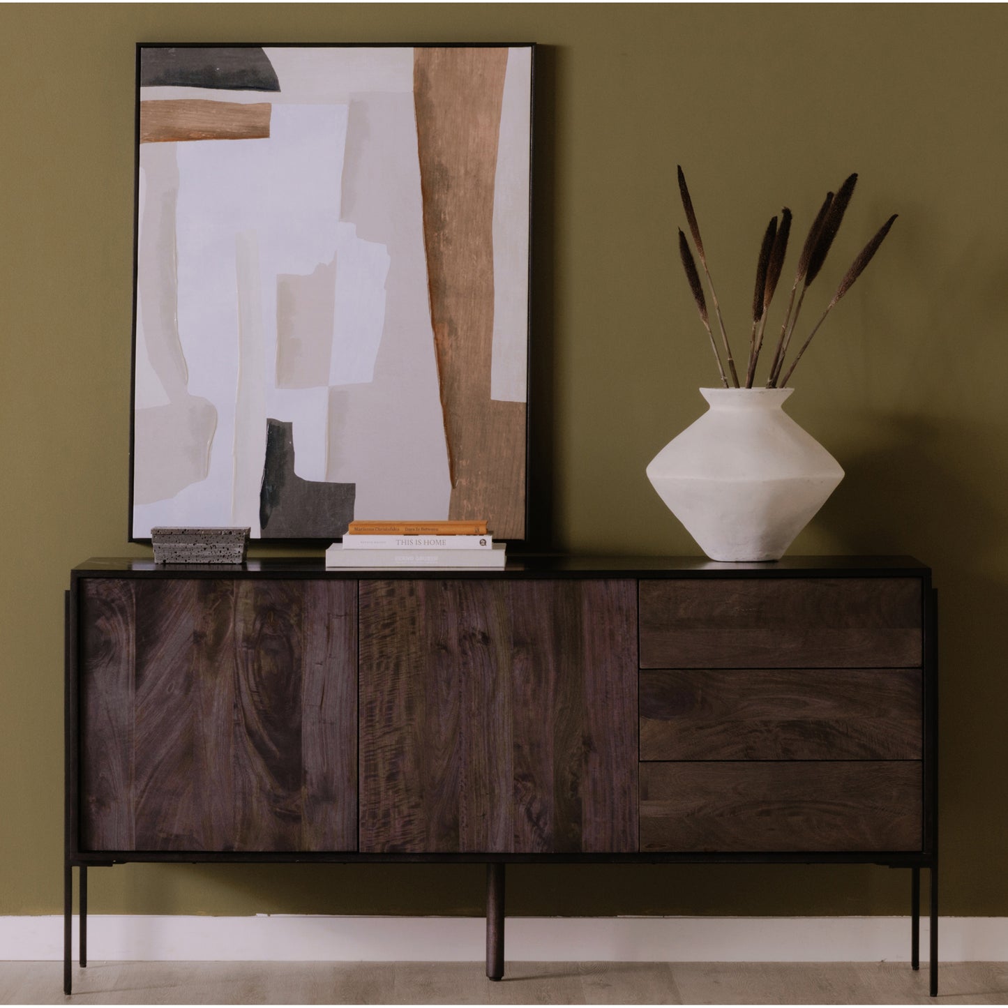 Moes Home Sideboards Tobin Grey Modern Furniture