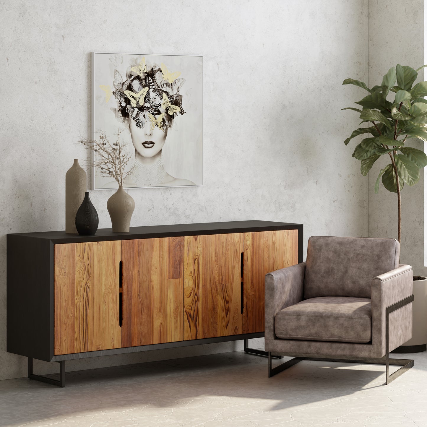 Moes Home Sideboards Viena Brown Scandinavian Furniture