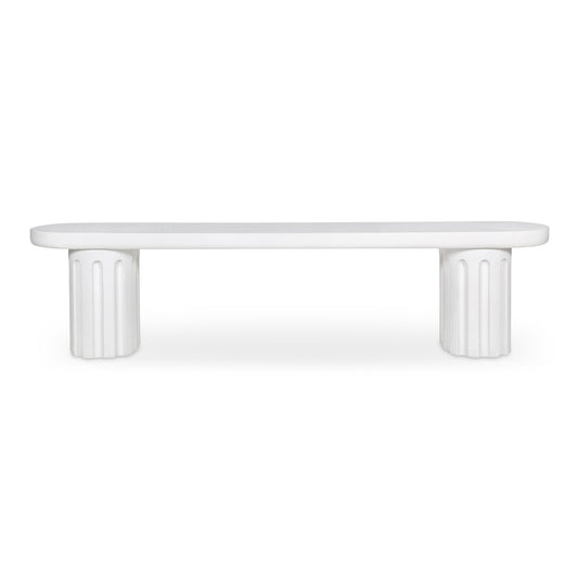 Moes Home Dining Benches ERIS White Contemporary Furniture