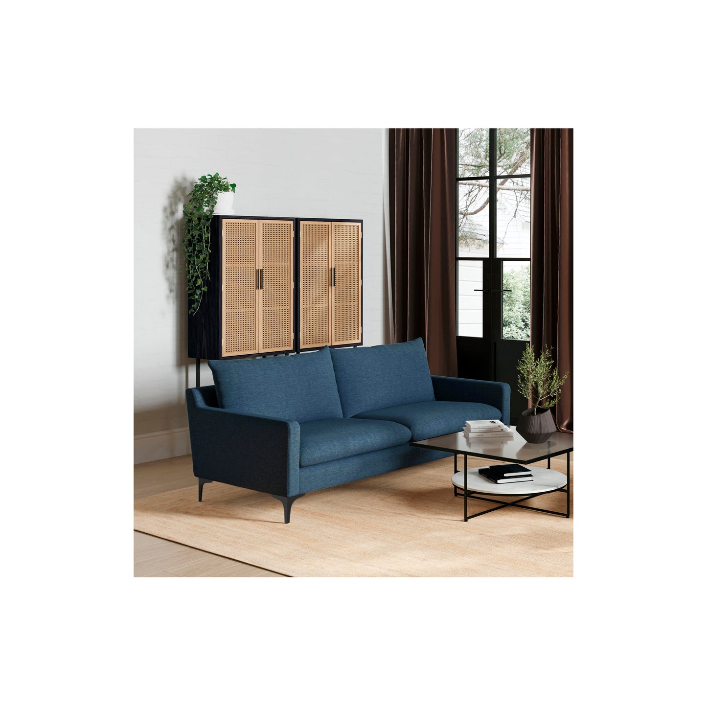 Moes Home Sofas Paris Blue Modern Furniture