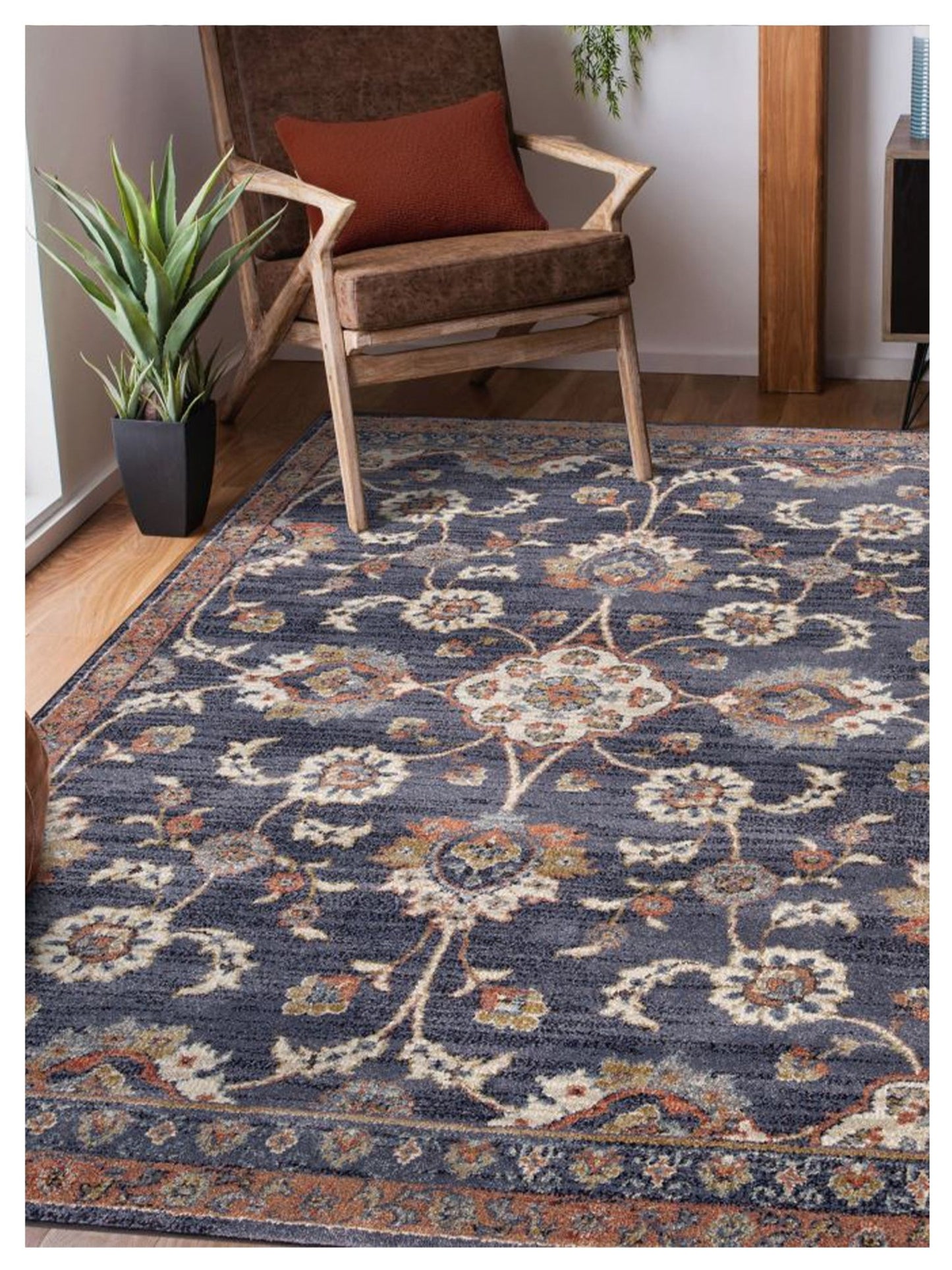 Limited Zurich ZUR - 501 Navy Blue Traditional Machinemade Rug - Rugs - Limited - Atlanta Designer Rugs