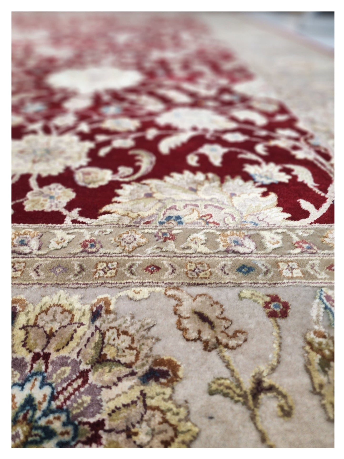 Artisan Rachel Red Ivory Traditional Knotted Rug - Rugs - Artisan - Atlanta Designer Rugs