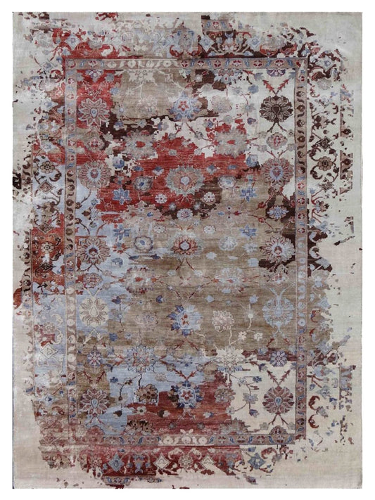 Artisan Gwyneth Multi Beige Traditional Knotted Rug - Rugs - Artisan - Atlanta Designer Rugs