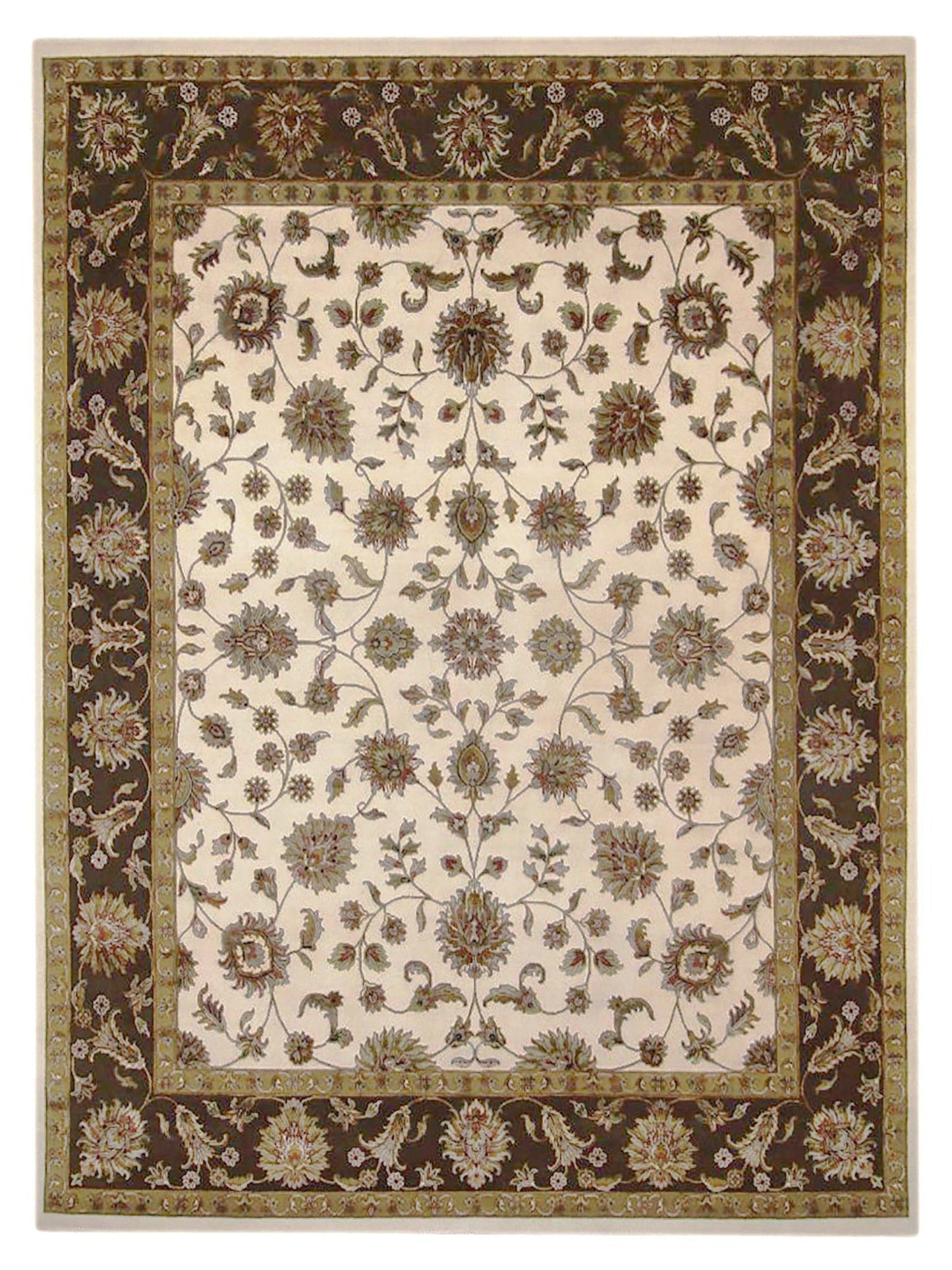 Artisan Winona Ivory Brown Traditional Knotted Rug - Rugs - Artisan - Atlanta Designer Rugs