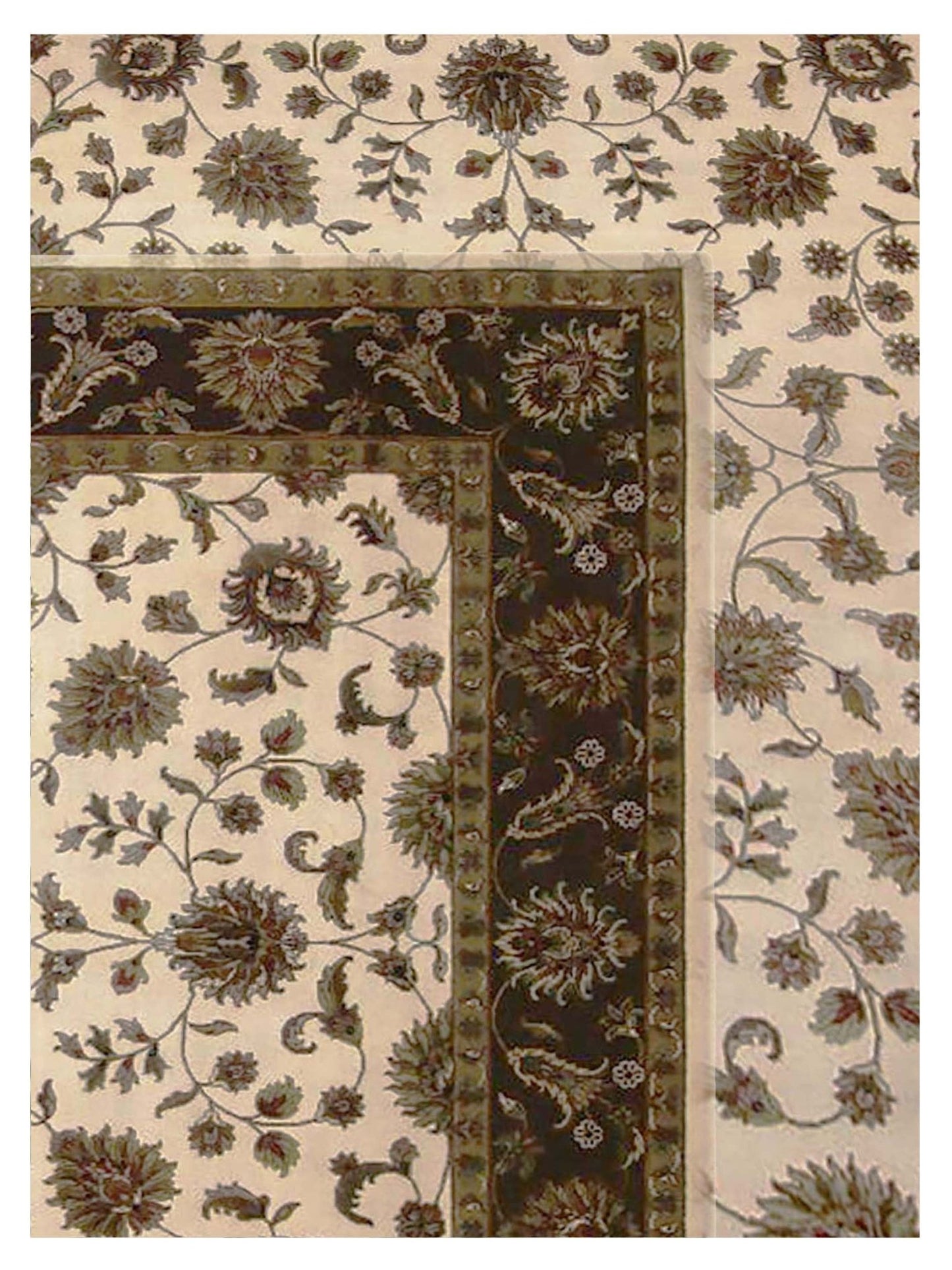 Artisan Winona Ivory Brown Traditional Knotted Rug - Rugs - Artisan - Atlanta Designer Rugs