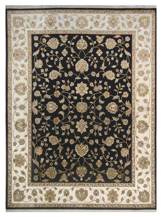 Artisan Winona Black Ivory Traditional Knotted Rug - Rugs - Artisan - Atlanta Designer Rugs