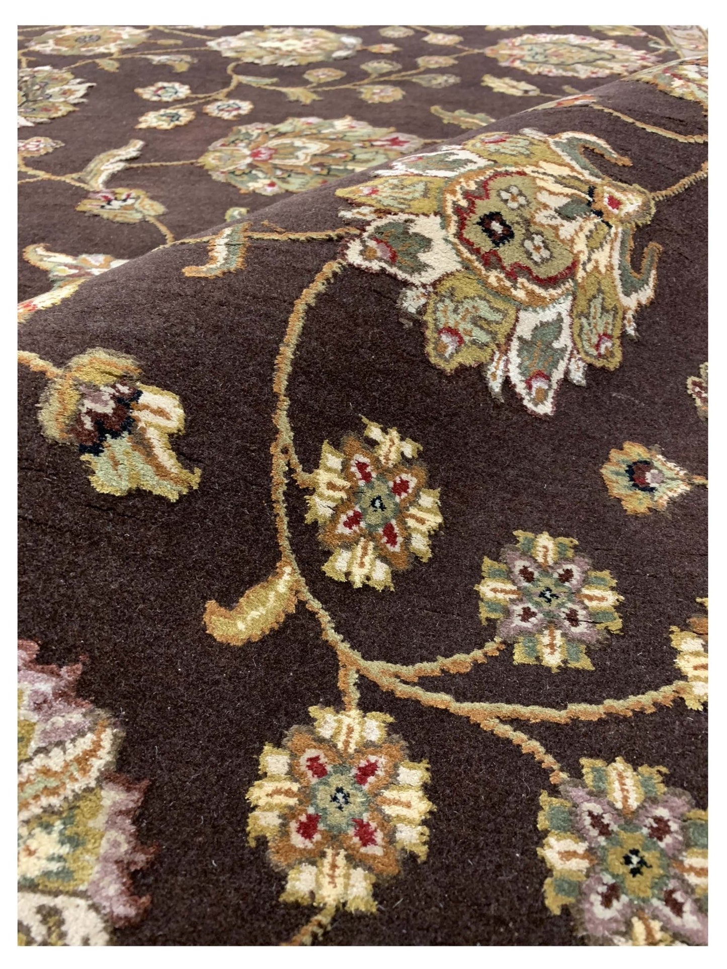 Artisan Winona Brown Ivory Traditional Knotted Rug - Rugs - Artisan - Atlanta Designer Rugs