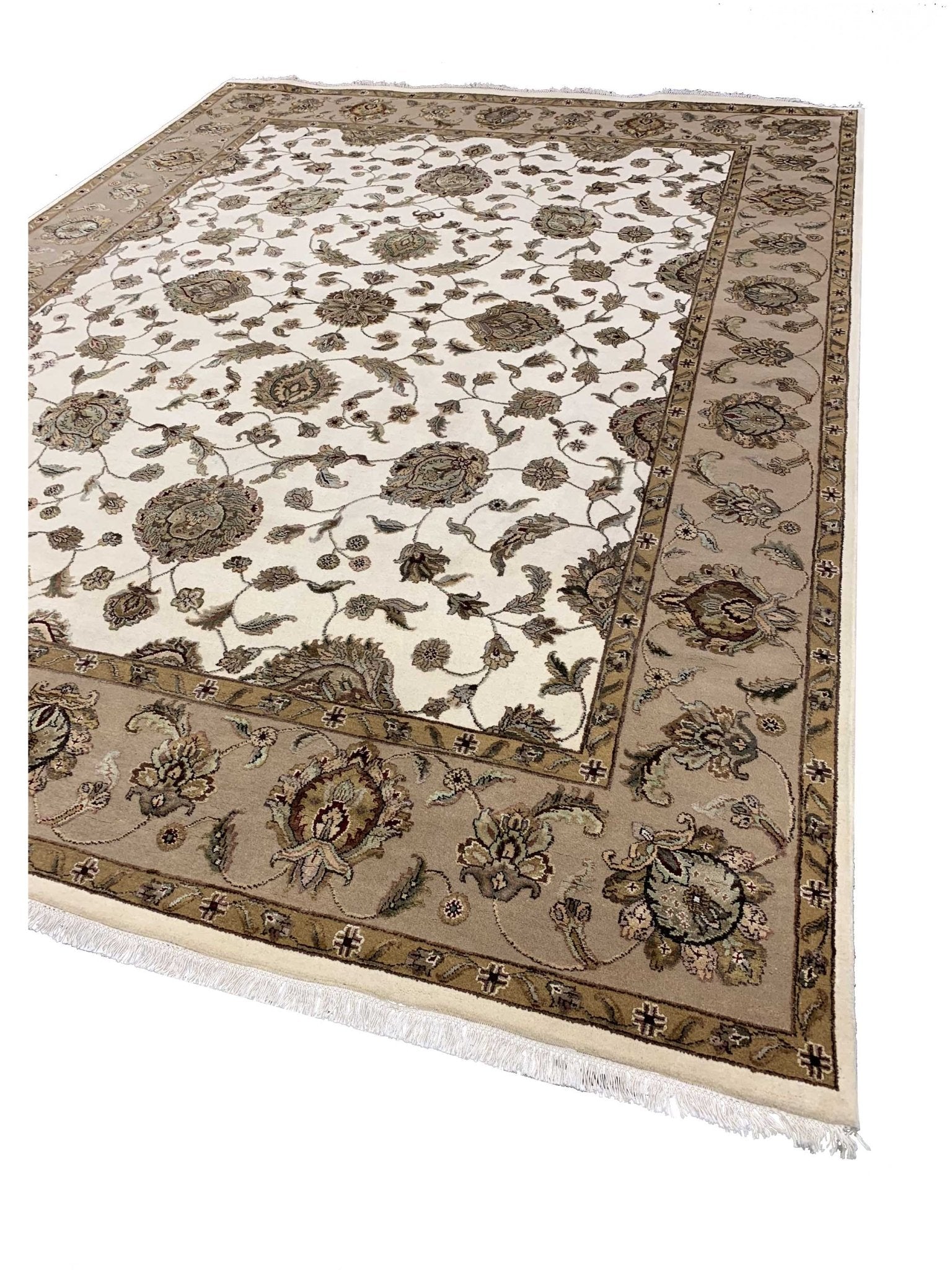 Artisan Winona Ivory Gold Traditional Knotted Rug - Rugs - Artisan - Atlanta Designer Rugs