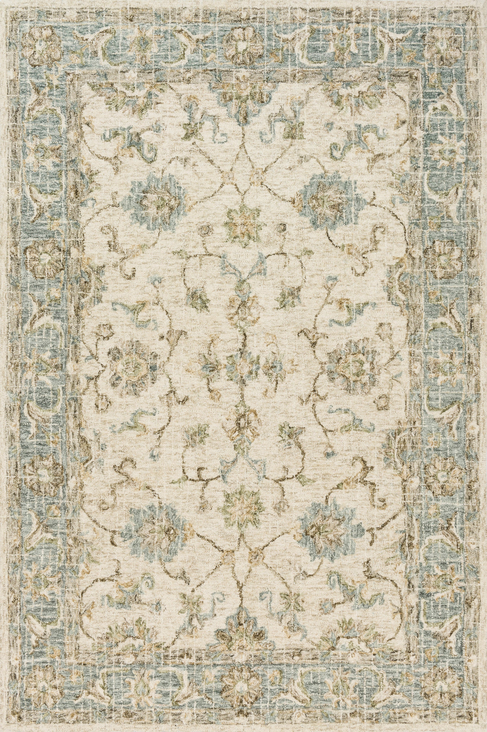 Loloi JULIAN JI-06 Ivory Spa Transitional Hooked Rug