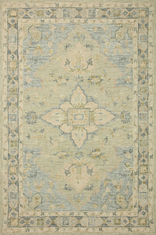 Loloi JULIAN JI-07 Seafoam Green Spa Transitional Hooked Rug