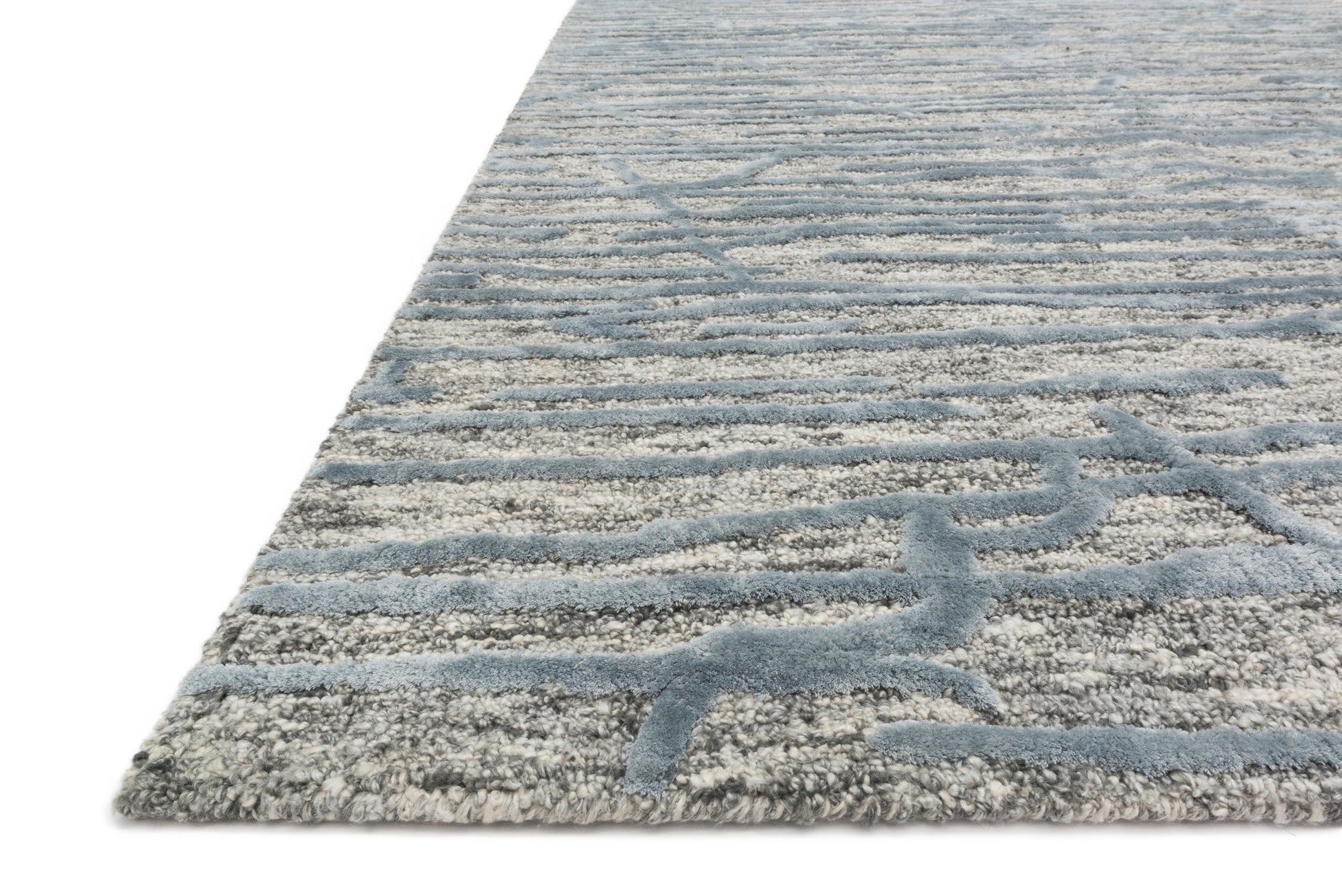 Loloi JUNEAU JY-07 Grey Blue Contemporary Hand Tufted Rug