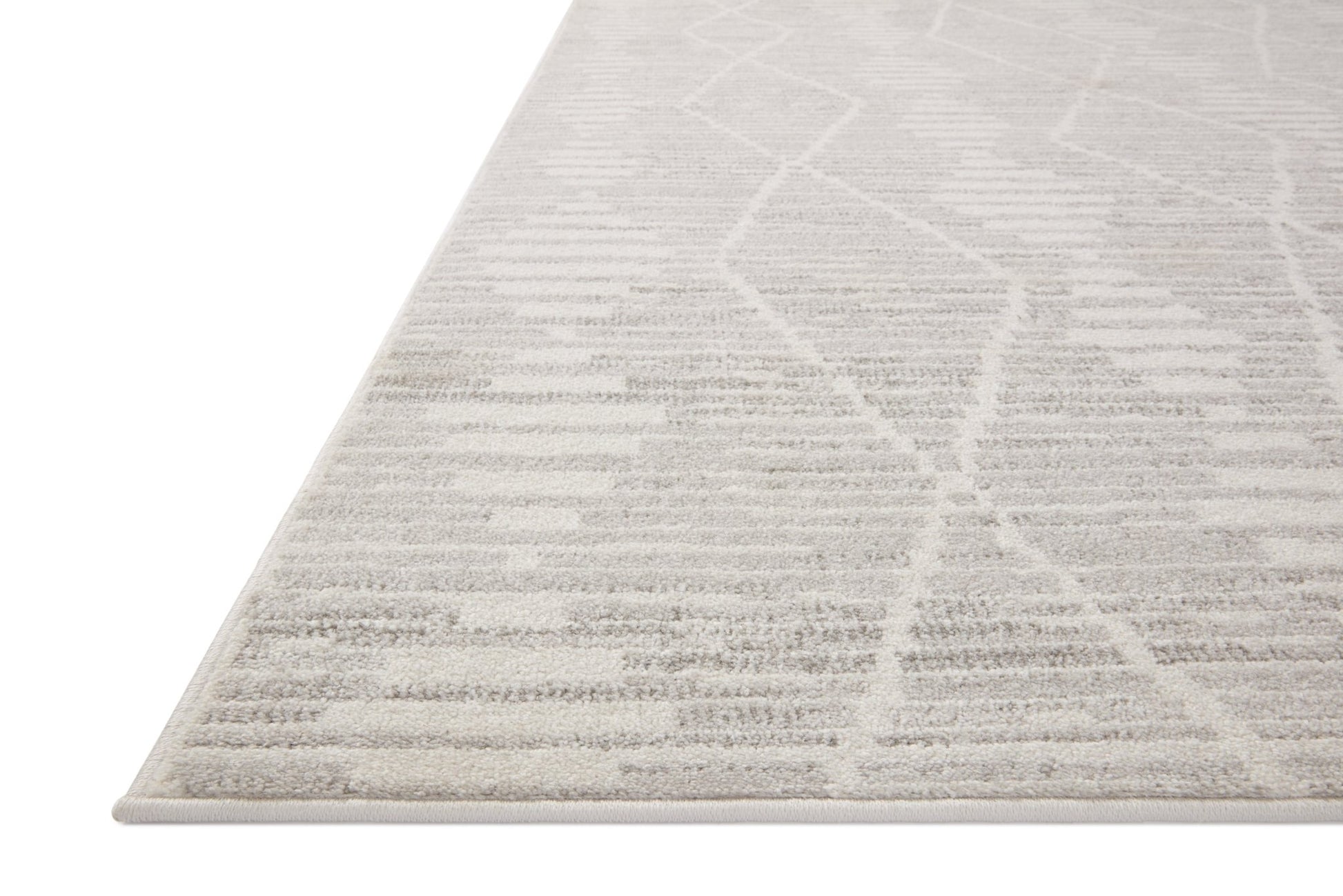 Loloi II Kamala KAM - 02 Ivory Silver Transitional Power Loomed Rug - Rugs - Loloi II - Atlanta Designer Rugs