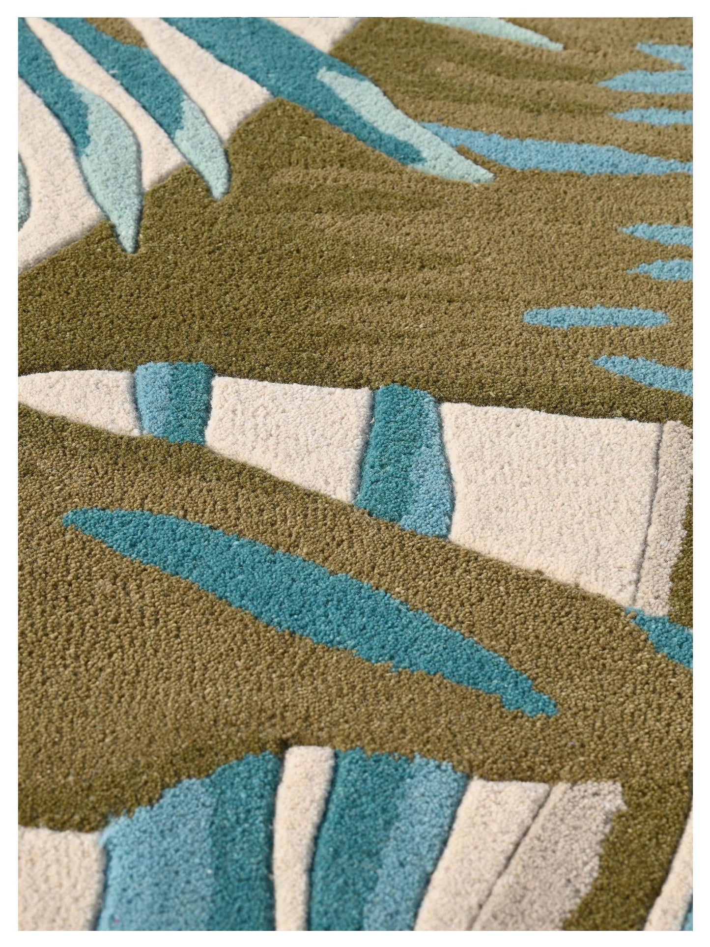 KAS Cove 3002 Ivory Teal Florals & Tropicals Rug - Rugs - KAS - Atlanta Designer Rugs