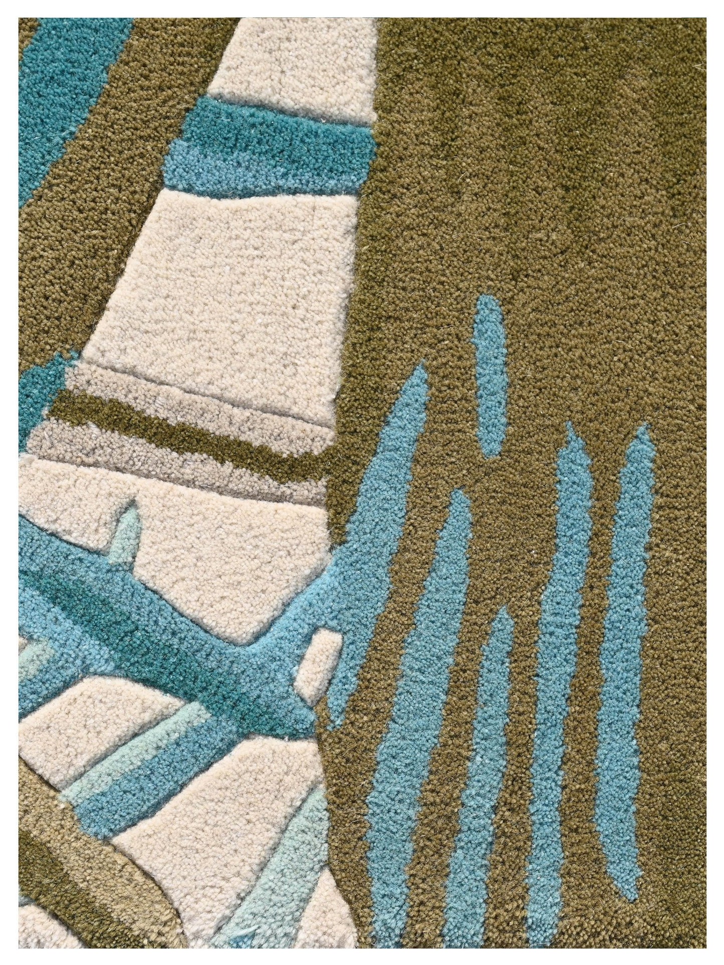 KAS Cove 3002 Ivory Teal Florals & Tropicals Rug - Rugs - KAS - Atlanta Designer Rugs