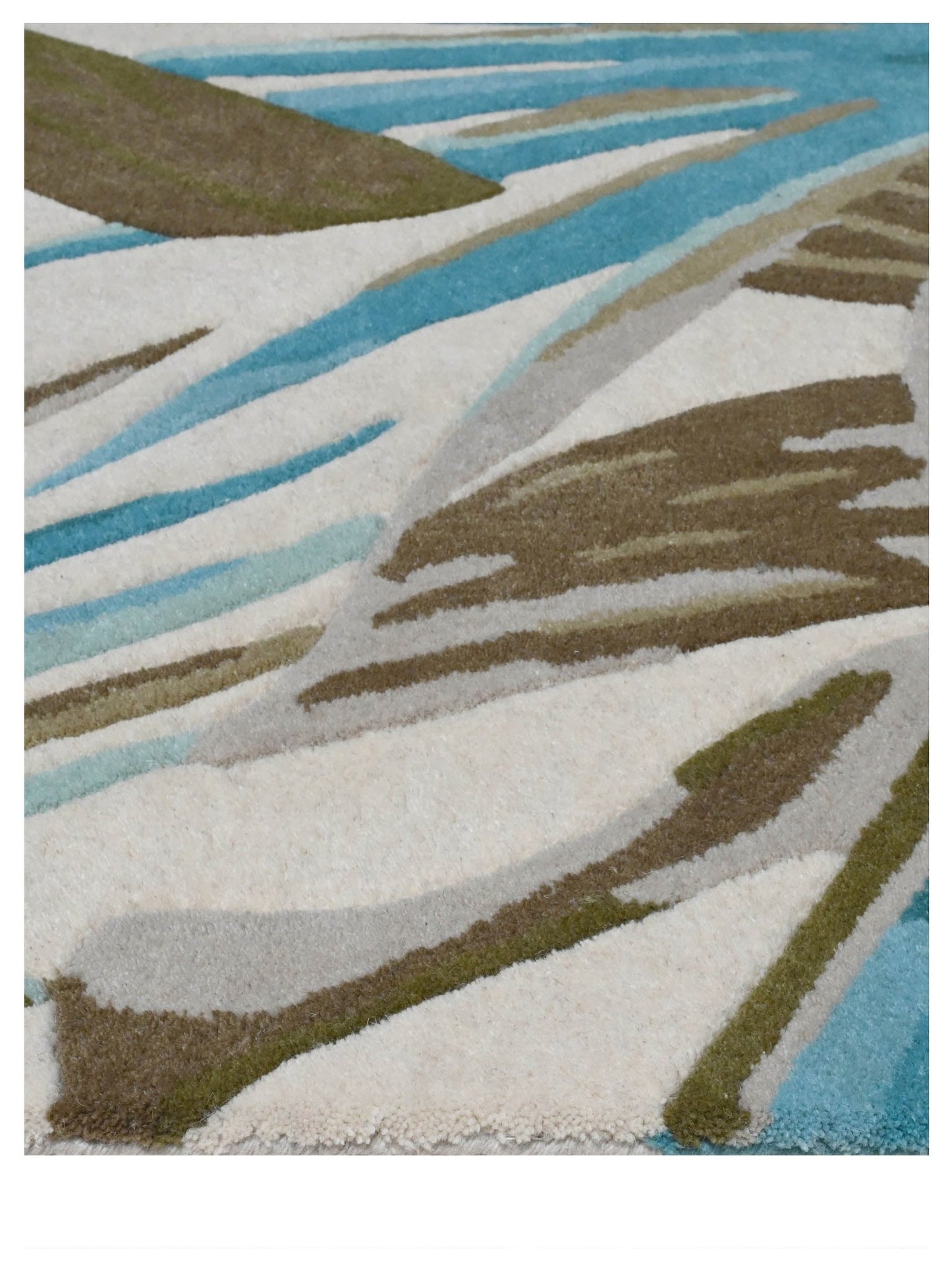 KAS Cove 3002 Ivory Teal Florals & Tropicals Rug - Rugs - KAS - Atlanta Designer Rugs