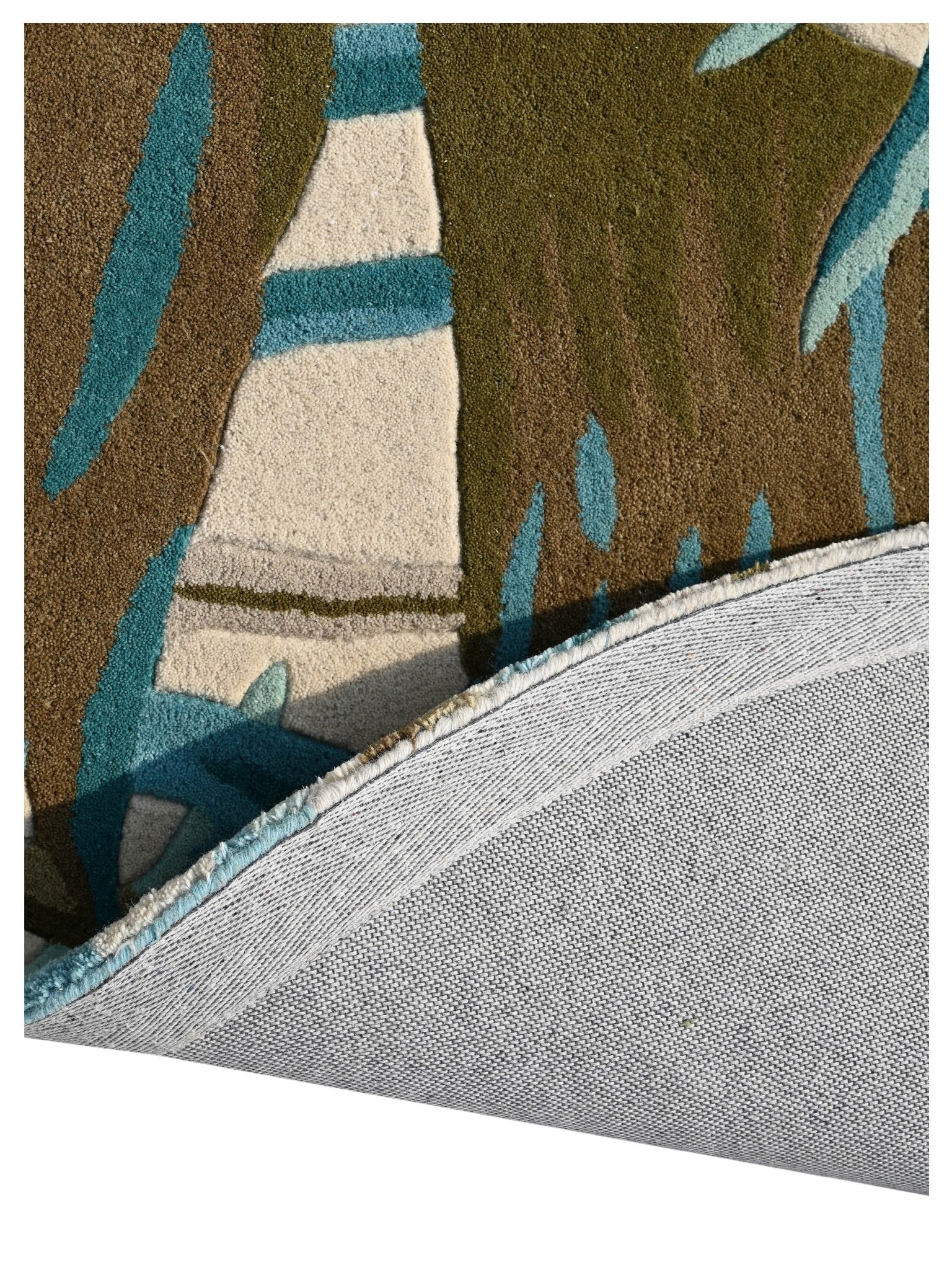 KAS Cove 3002 Ivory Teal Florals & Tropicals Rug - Rugs - KAS - Atlanta Designer Rugs