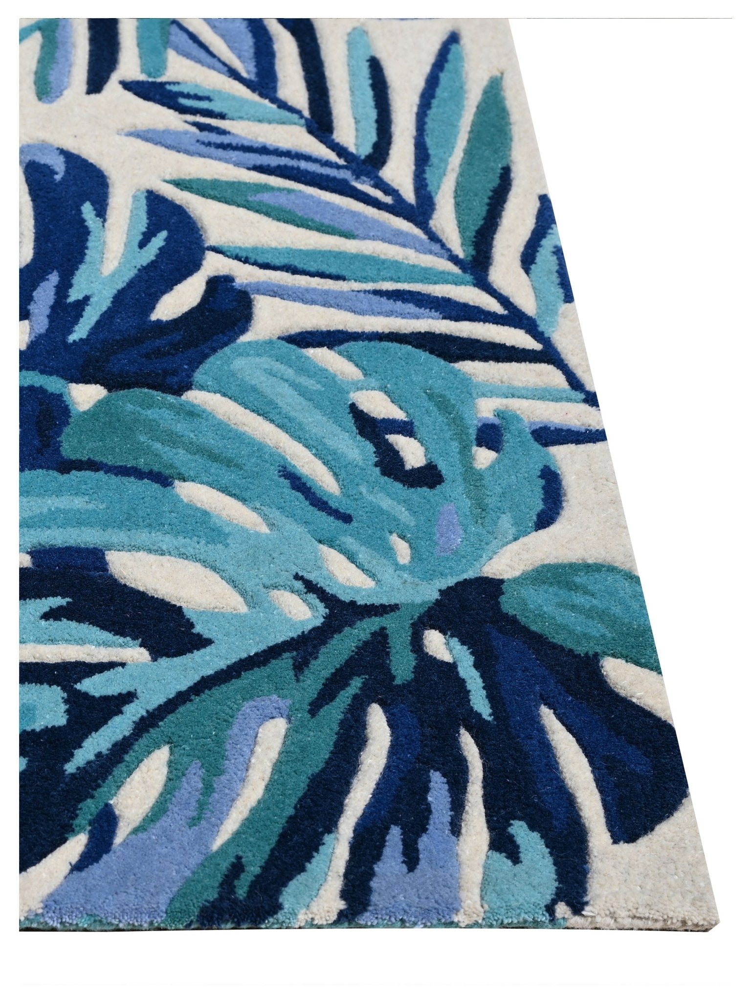 KAS Cove 3004 Ivory Blue Florals & Tropicals Rug - Rugs - KAS - Atlanta Designer Rugs