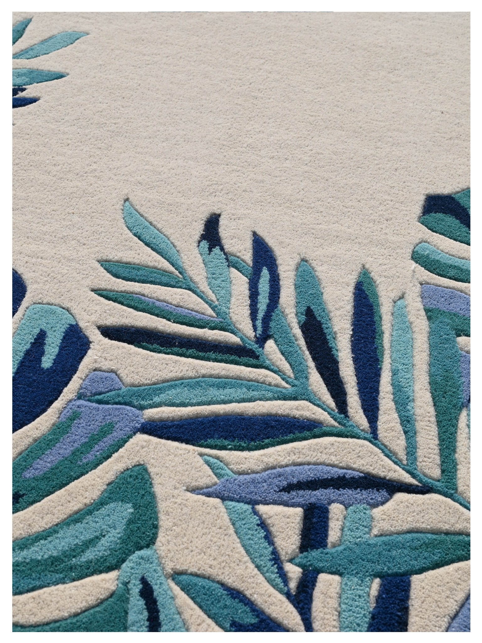 KAS Cove 3004 Ivory Blue Florals & Tropicals Rug - Rugs - KAS - Atlanta Designer Rugs