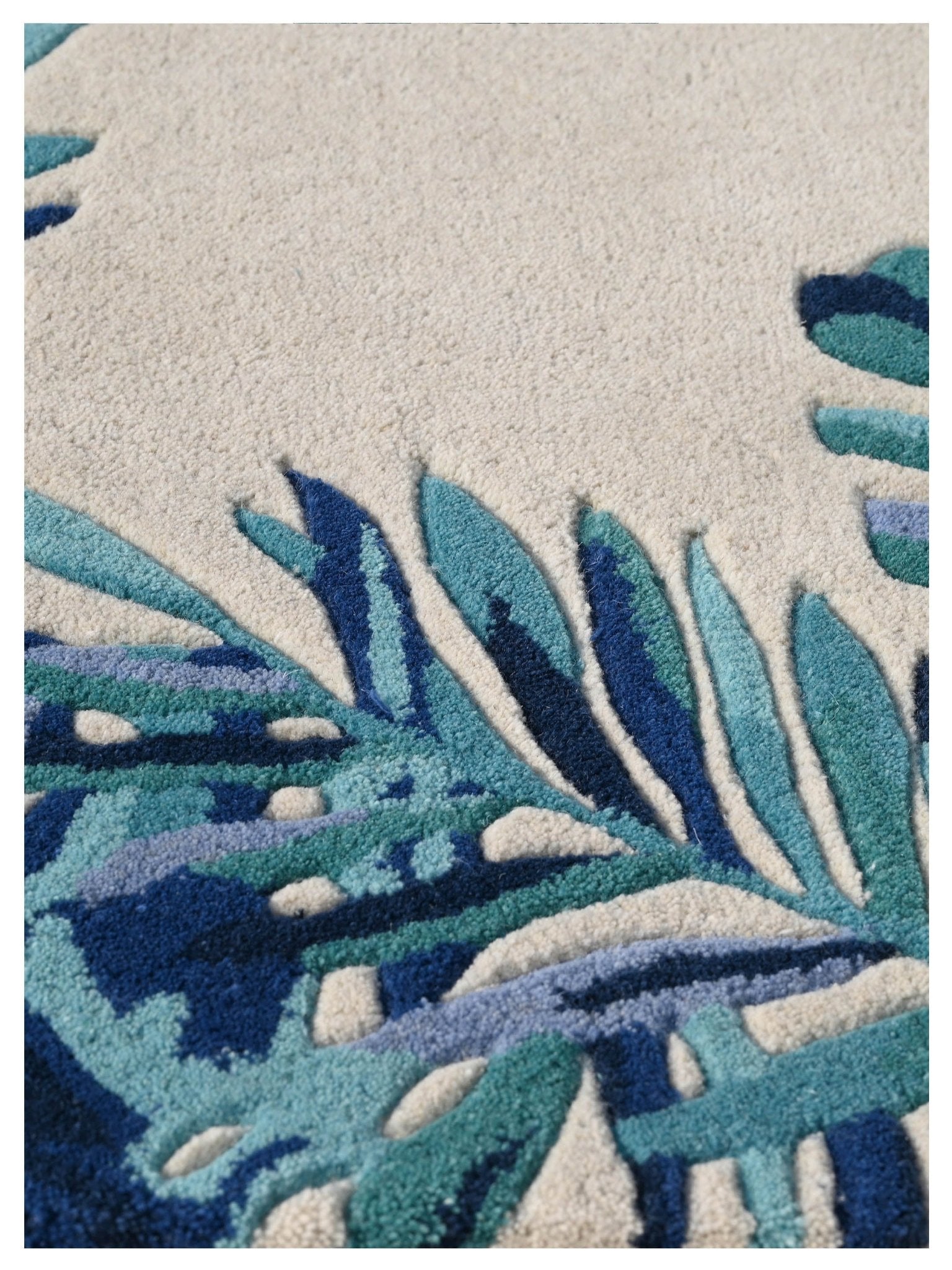 KAS Cove 3004 Ivory Blue Florals & Tropicals Rug - Rugs - KAS - Atlanta Designer Rugs