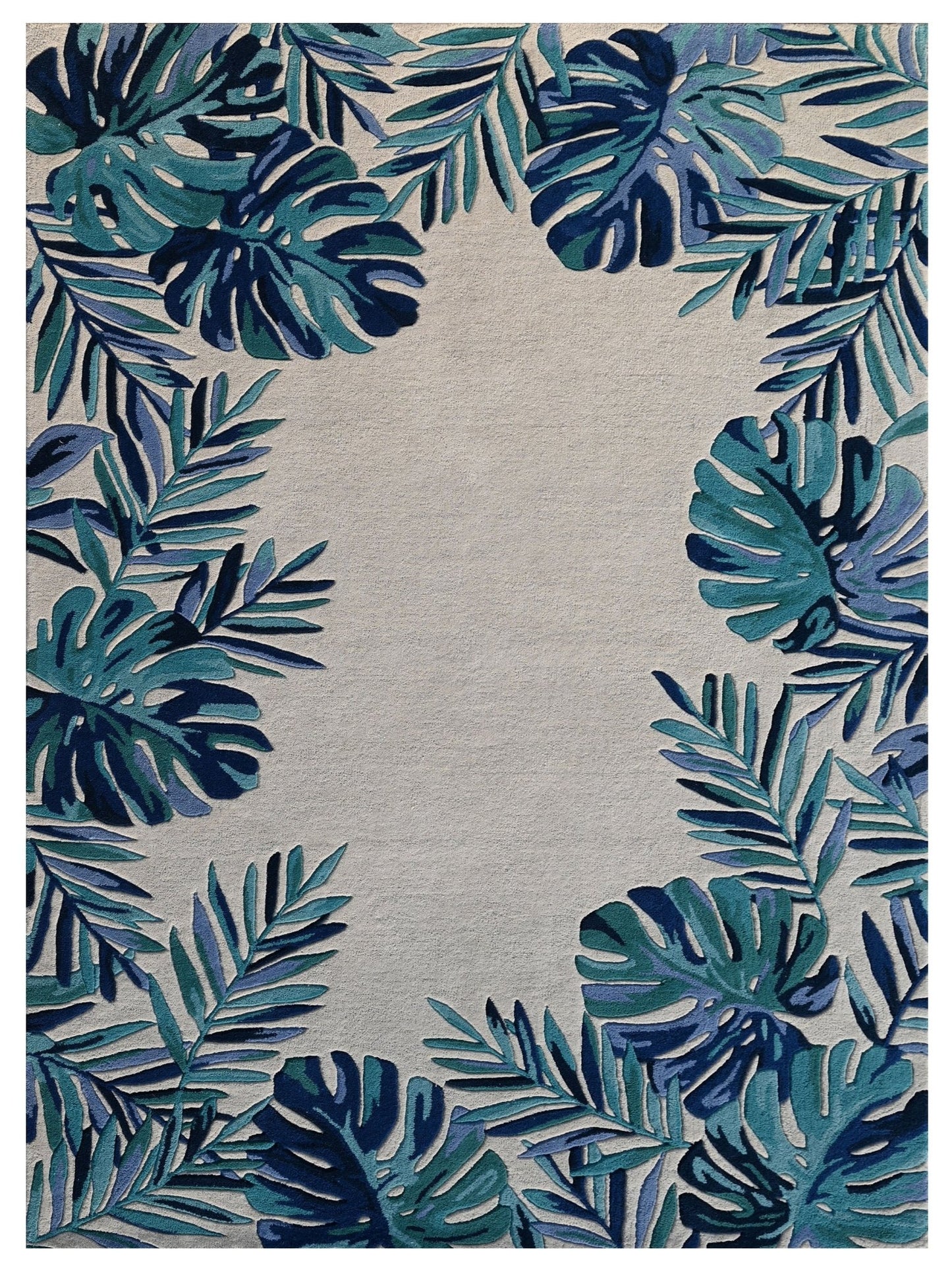 KAS Cove 3004 Ivory Blue Florals & Tropicals Rug - Rugs - KAS - Atlanta Designer Rugs