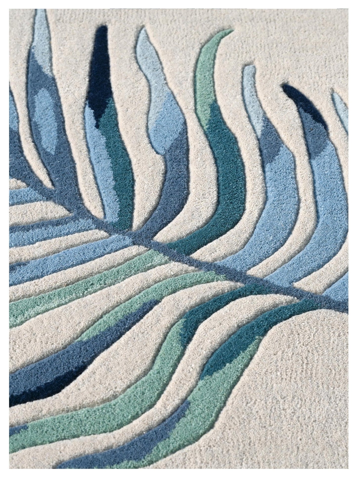 KAS Cove 3005 Ivory Blue Florals & Tropicals Rug - Rugs - KAS - Atlanta Designer Rugs