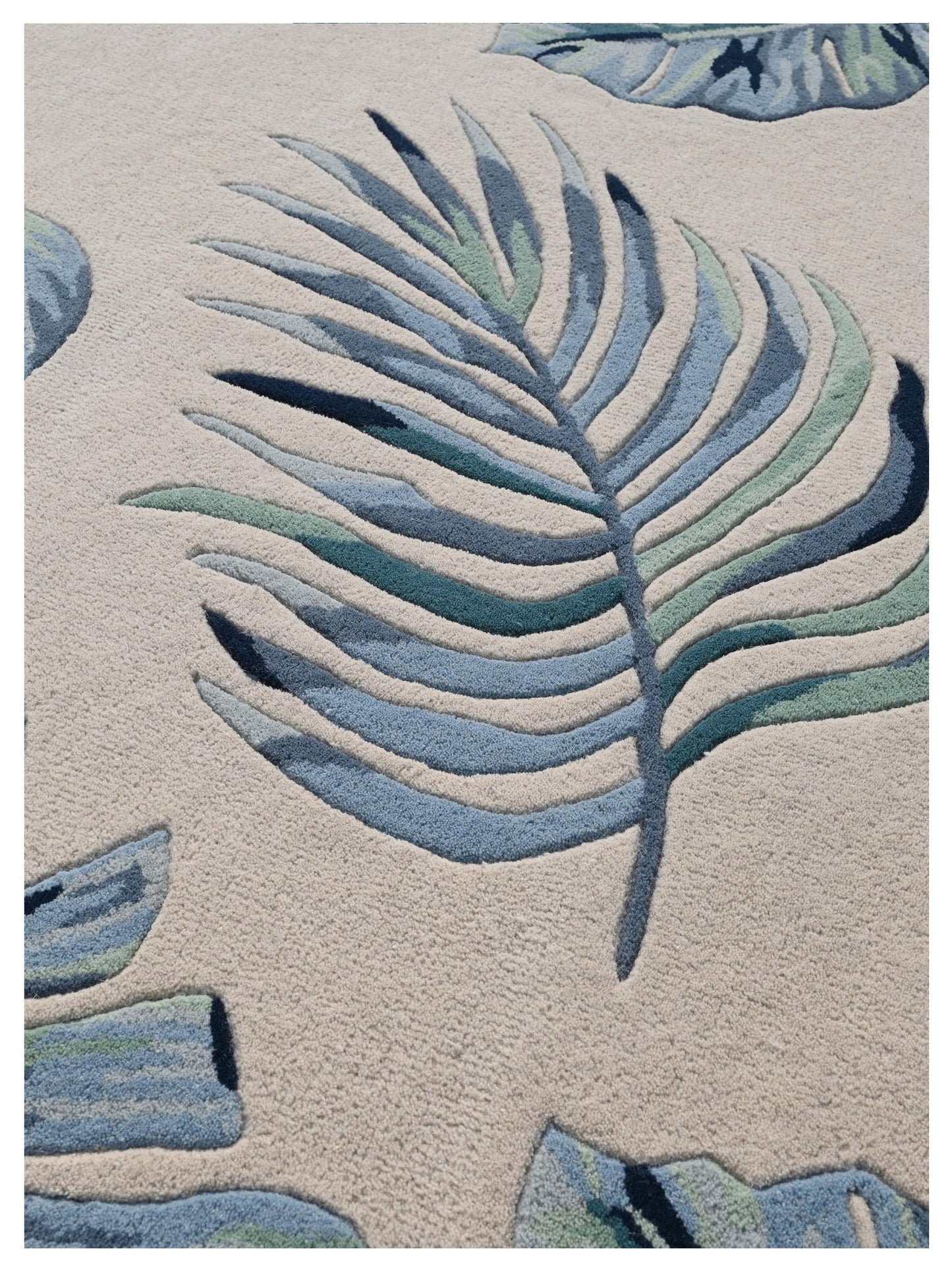 KAS Cove 3005 Ivory Blue Florals & Tropicals Rug - Rugs - KAS - Atlanta Designer Rugs