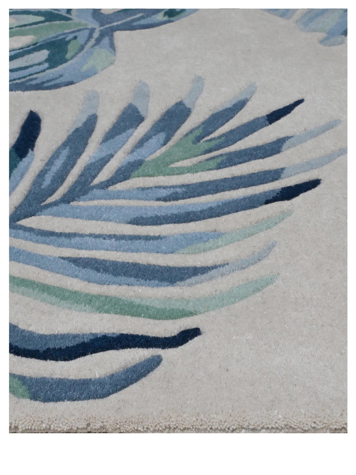 KAS Cove 3005 Ivory Blue Florals & Tropicals Rug - Rugs - KAS - Atlanta Designer Rugs