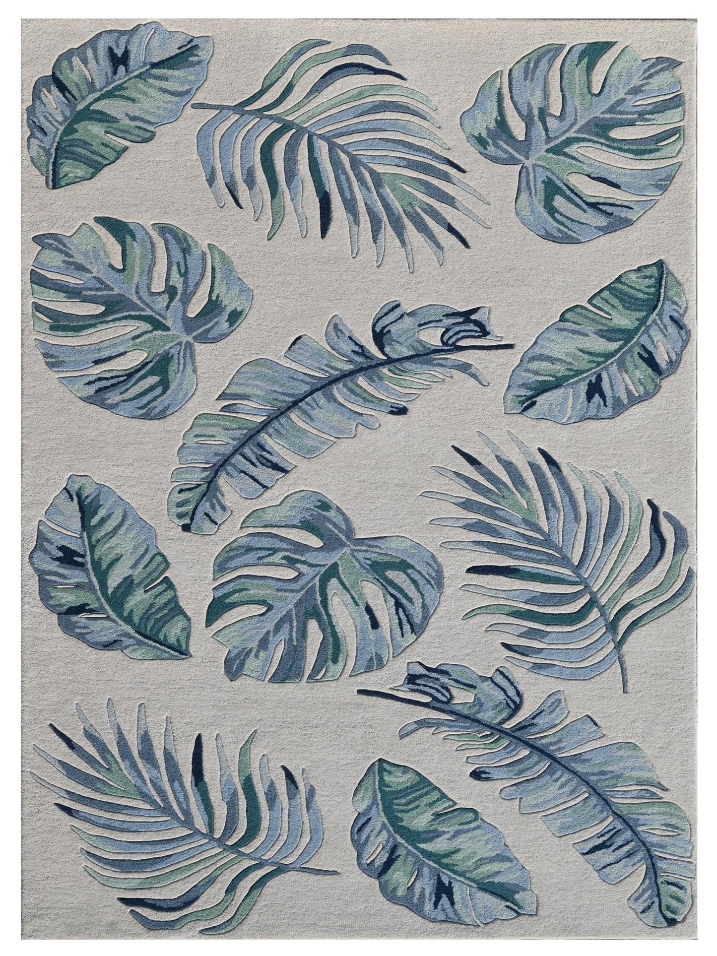 KAS Cove 3005 Ivory Blue Florals & Tropicals Rug - Rugs - KAS - Atlanta Designer Rugs