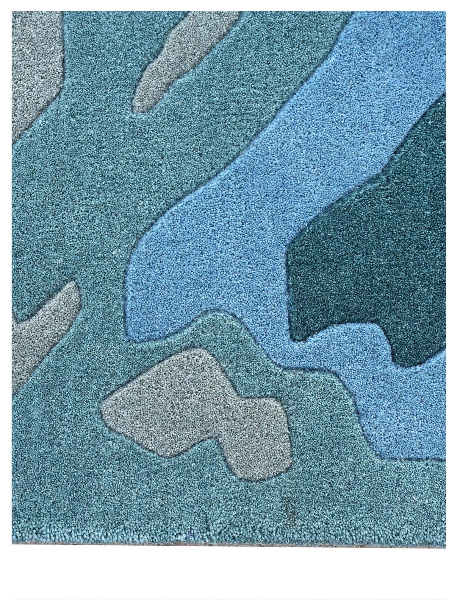 KAS Cove 3006 Ivory Blue Florals & Tropicals Rug - Rugs - KAS - Atlanta Designer Rugs