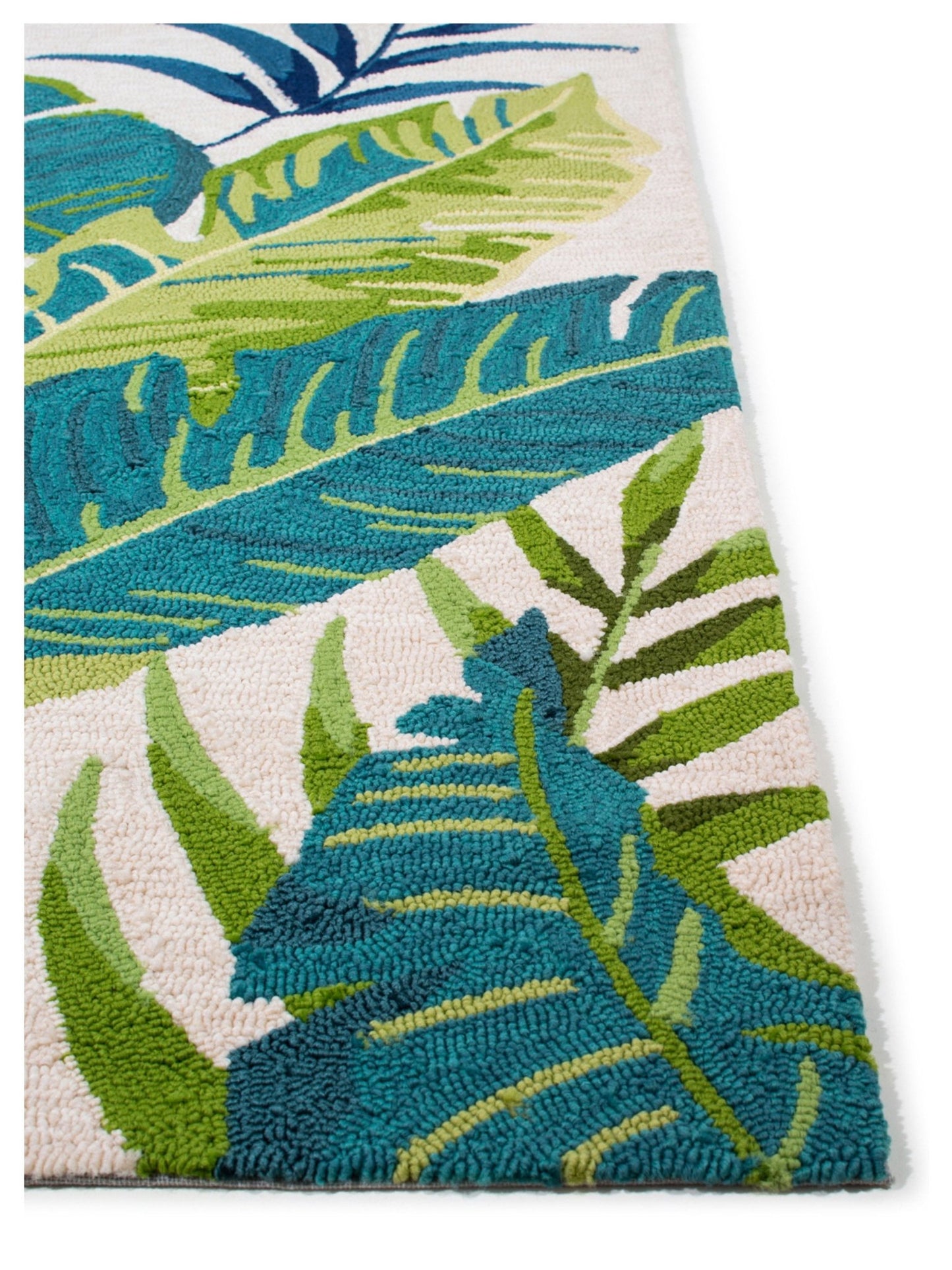 KAS Harbor 4247 Ivory Blue Indoor/Outdoor Knotted Rug - Rugs - KAS - Atlanta Designer Rugs