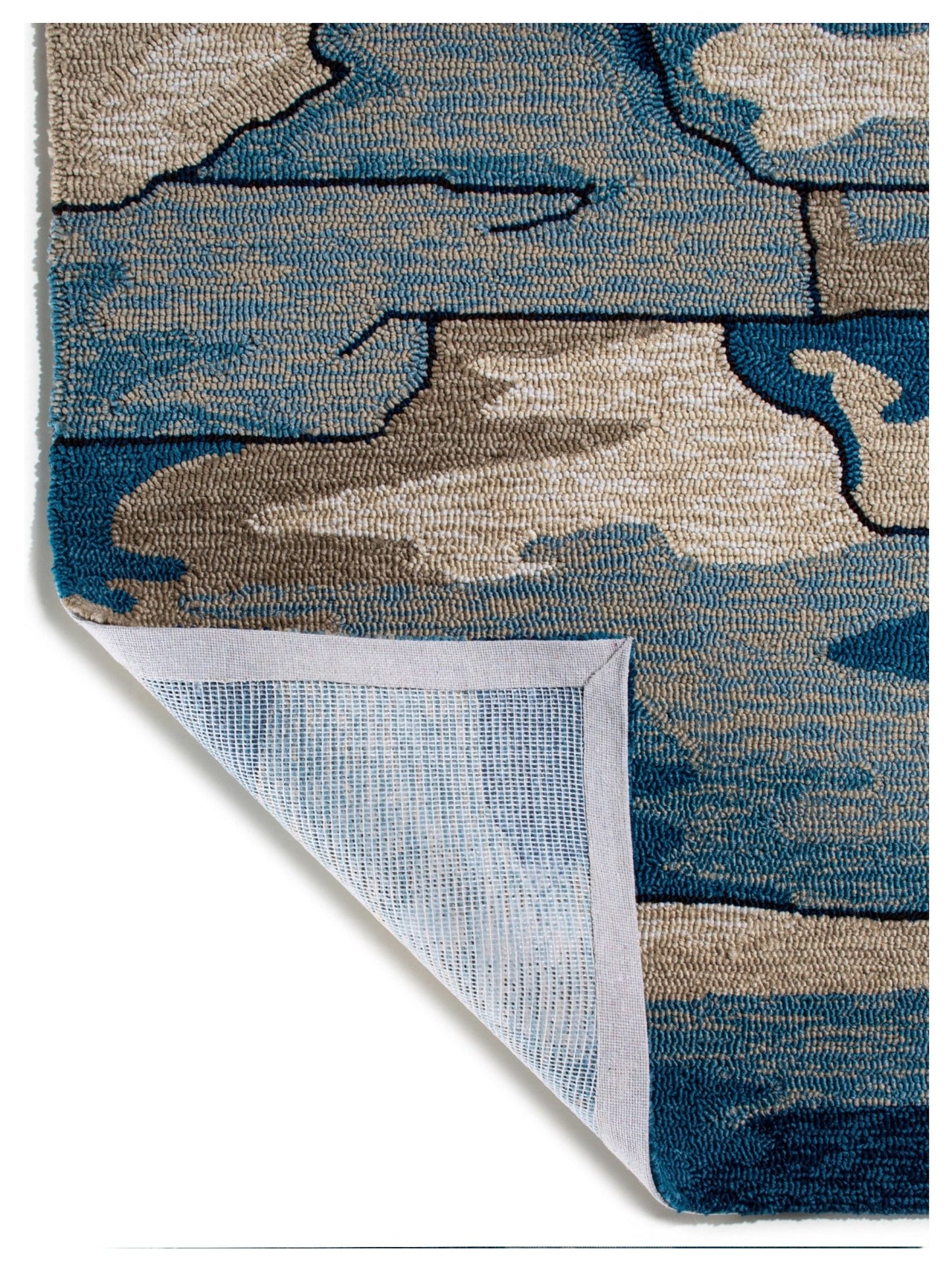 KAS Harbor 4248 Blue Indoor/Outdoor Knotted Rug - Rugs - KAS - Atlanta Designer Rugs