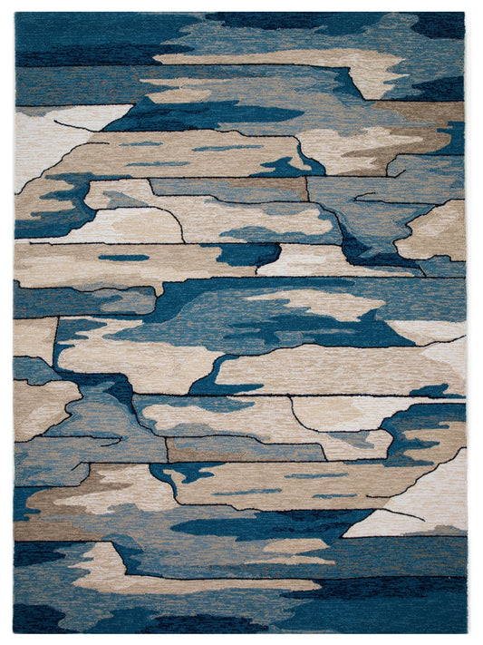 KAS Harbor 4248 Blue Indoor/Outdoor Knotted Rug - Rugs - KAS - Atlanta Designer Rugs