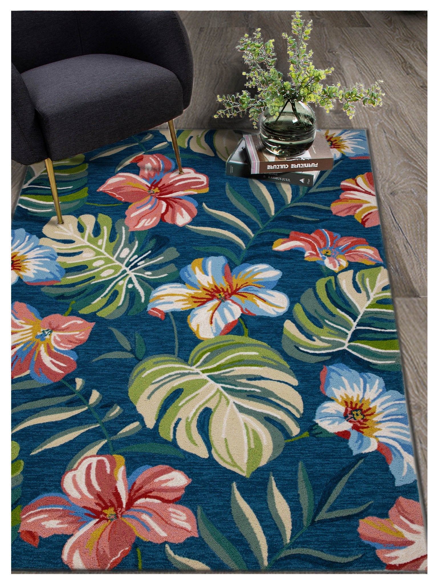 KAS Harbor 4250 Blue Indoor/Outdoor Knotted Rug - Rugs - KAS - Atlanta Designer Rugs