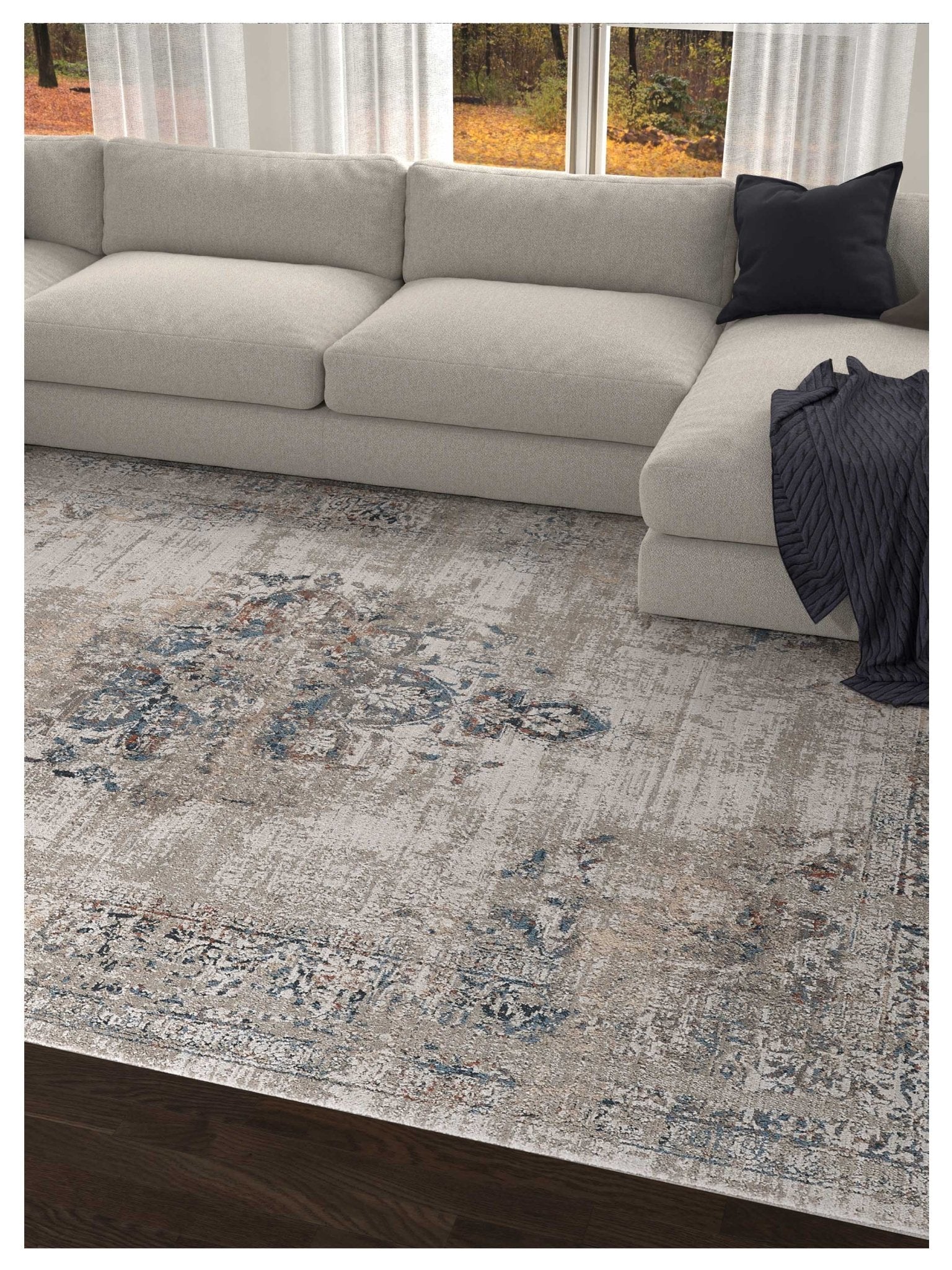 KAS KARINA 8262 Ivory Transitional Machinemade Rug - Rugs - KAS - Atlanta Designer Rugs