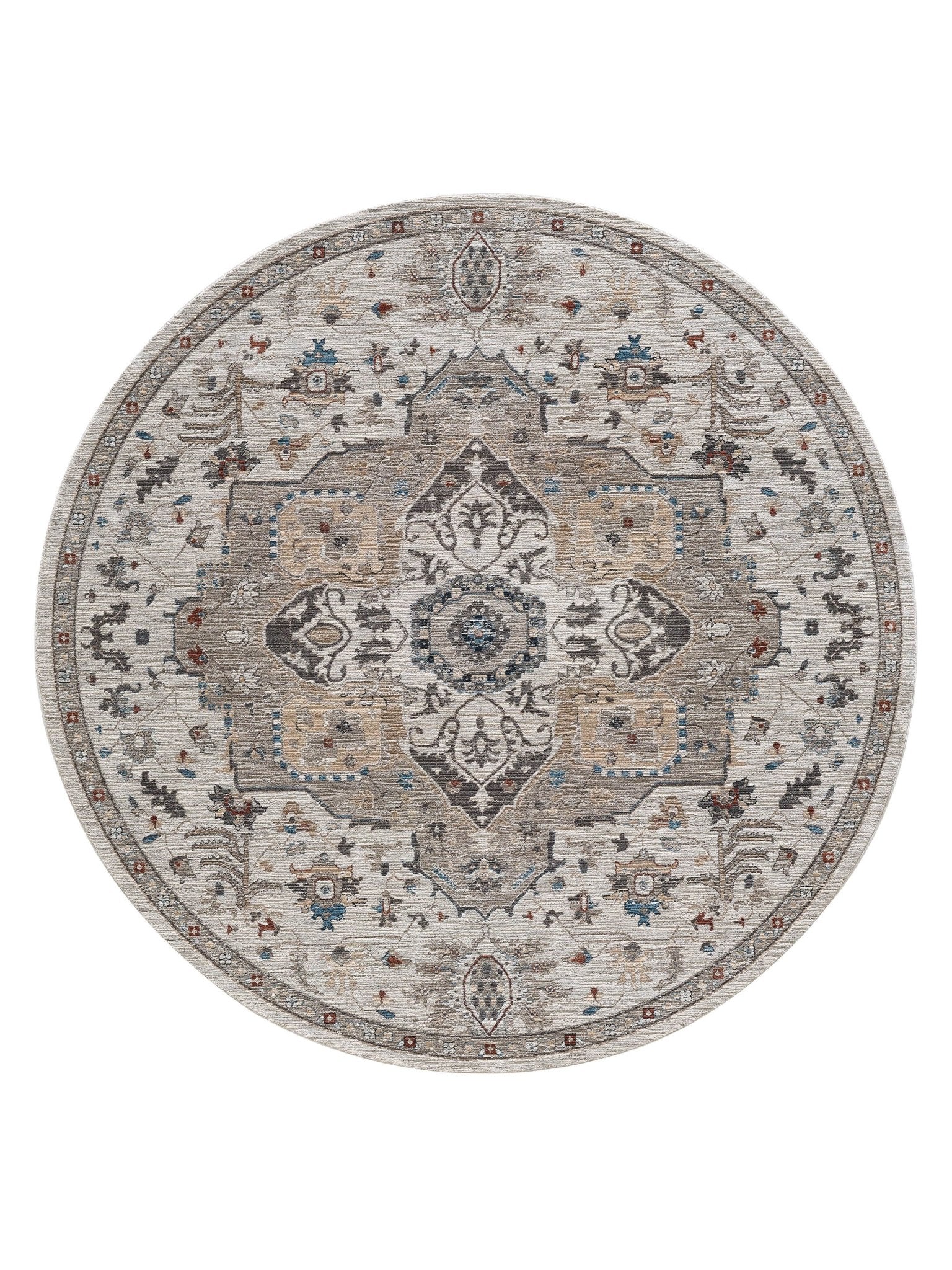 KAS KARINA 8263 Ivory Grey Transitional Machinemade Rug - Rugs - KAS - Atlanta Designer Rugs