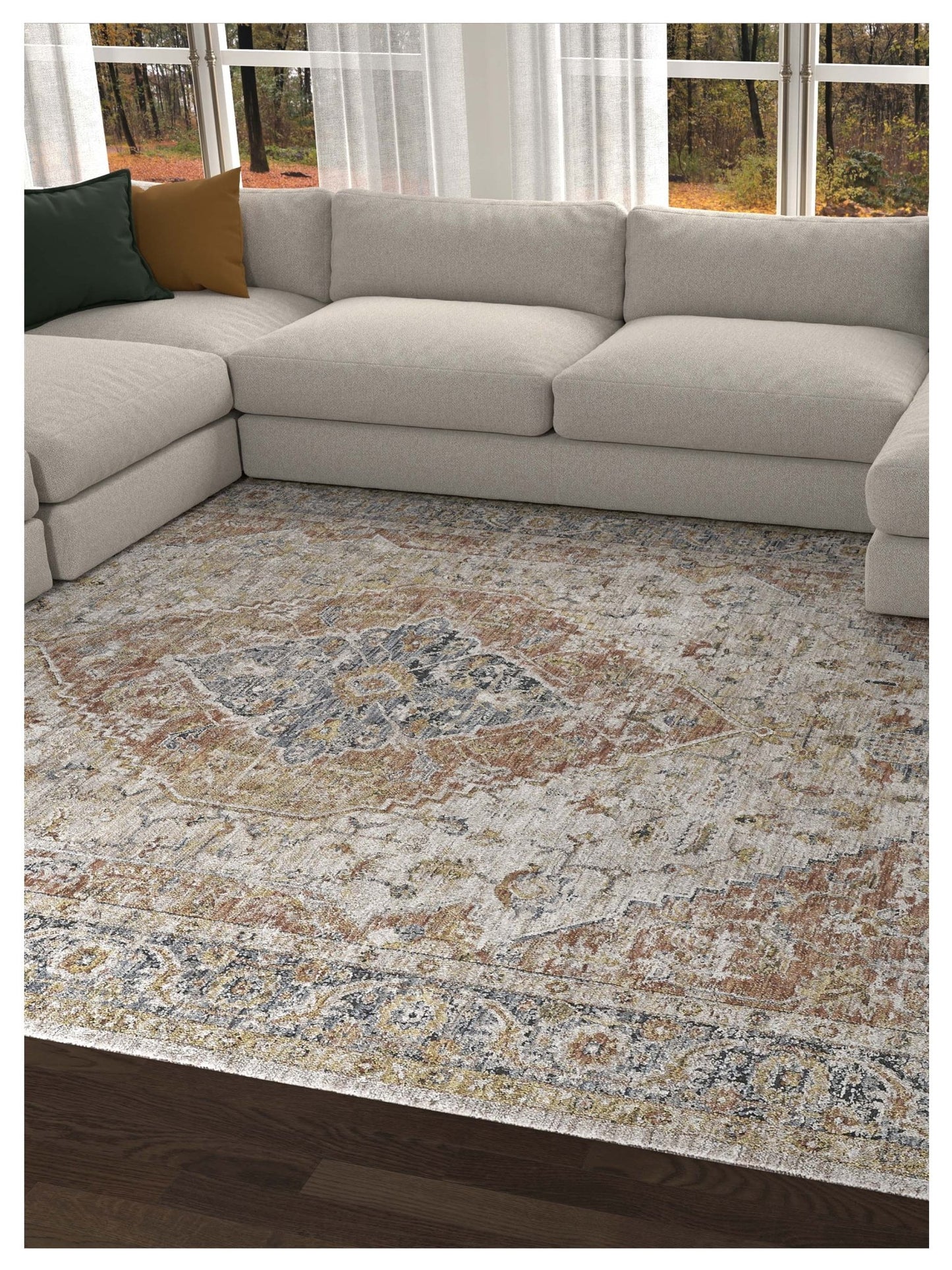 KAS Avani 8401 Spice Transitional Machinemade Rug - Rugs - KAS - Atlanta Designer Rugs