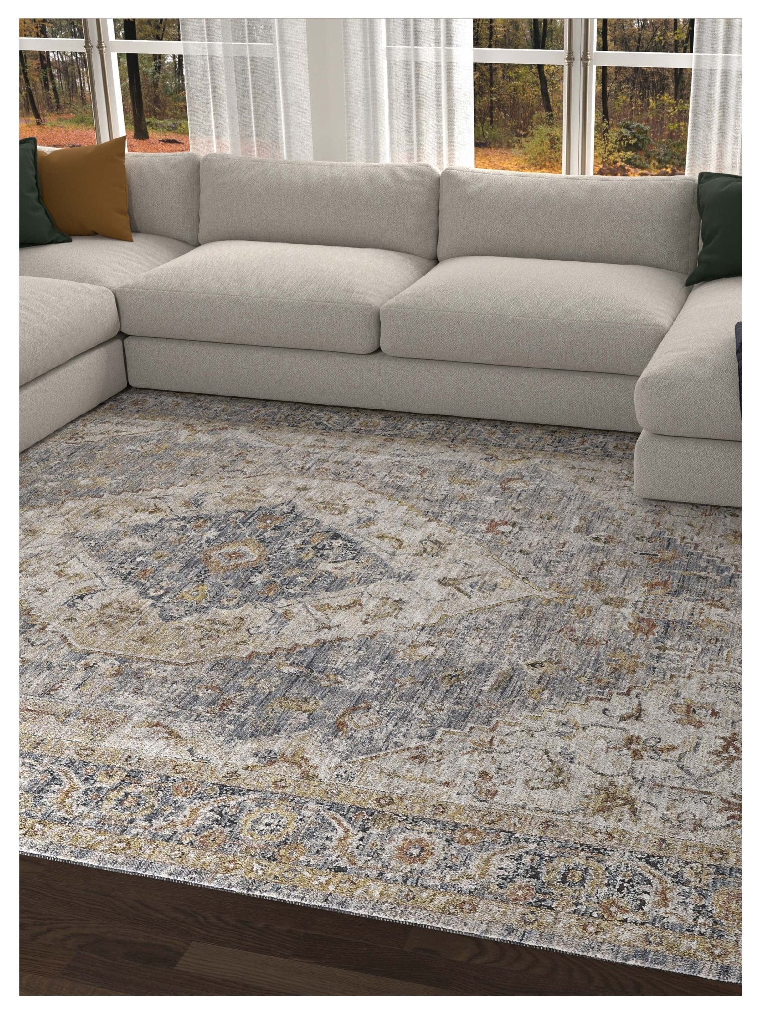 KAS Avani 8402 Blue Transitional Machinemade Rug - Rugs - KAS - Atlanta Designer Rugs