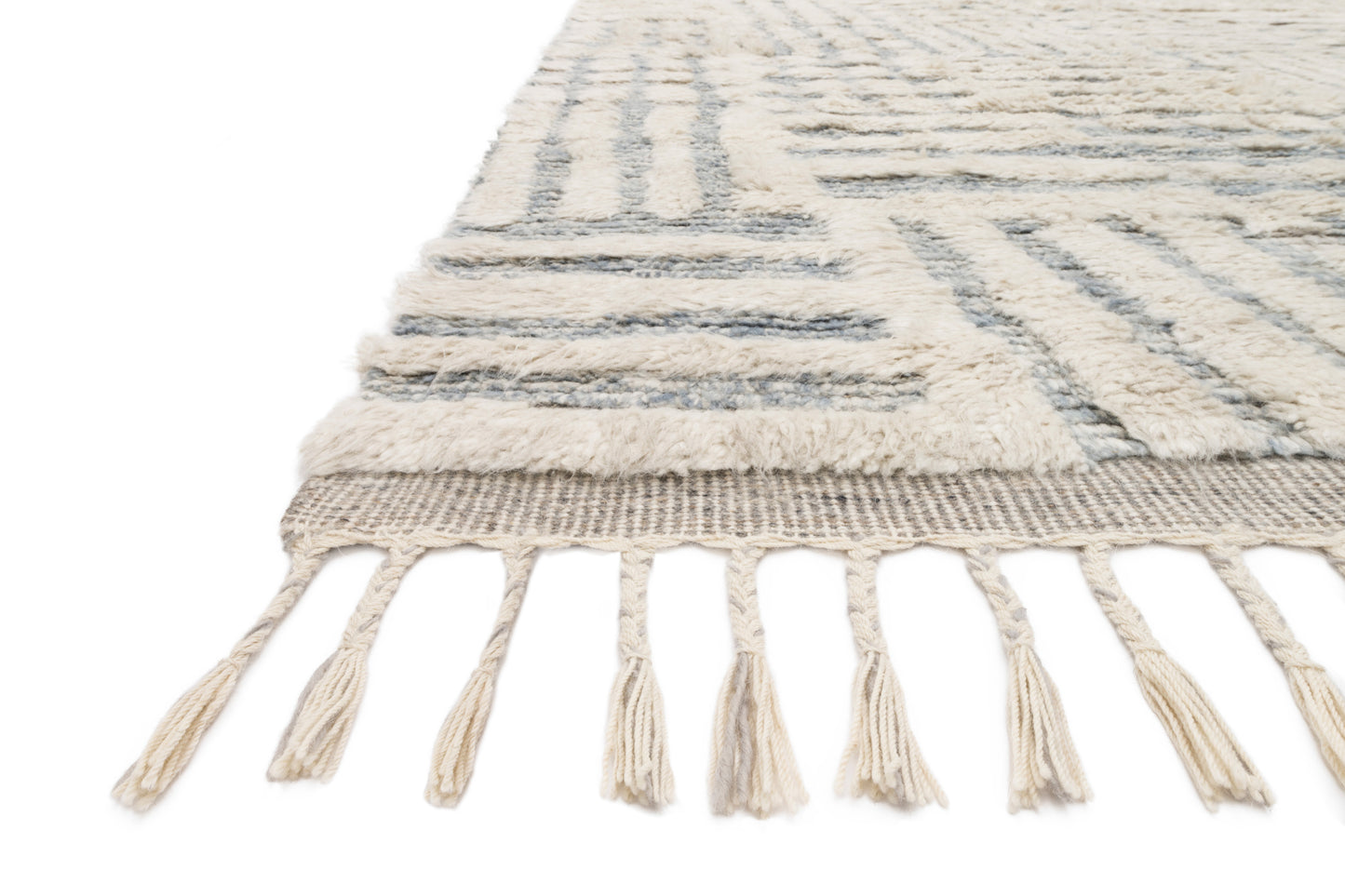 Loloi KHALID KF-01 Ivory Sky Contemporary Hand Knotted Rug